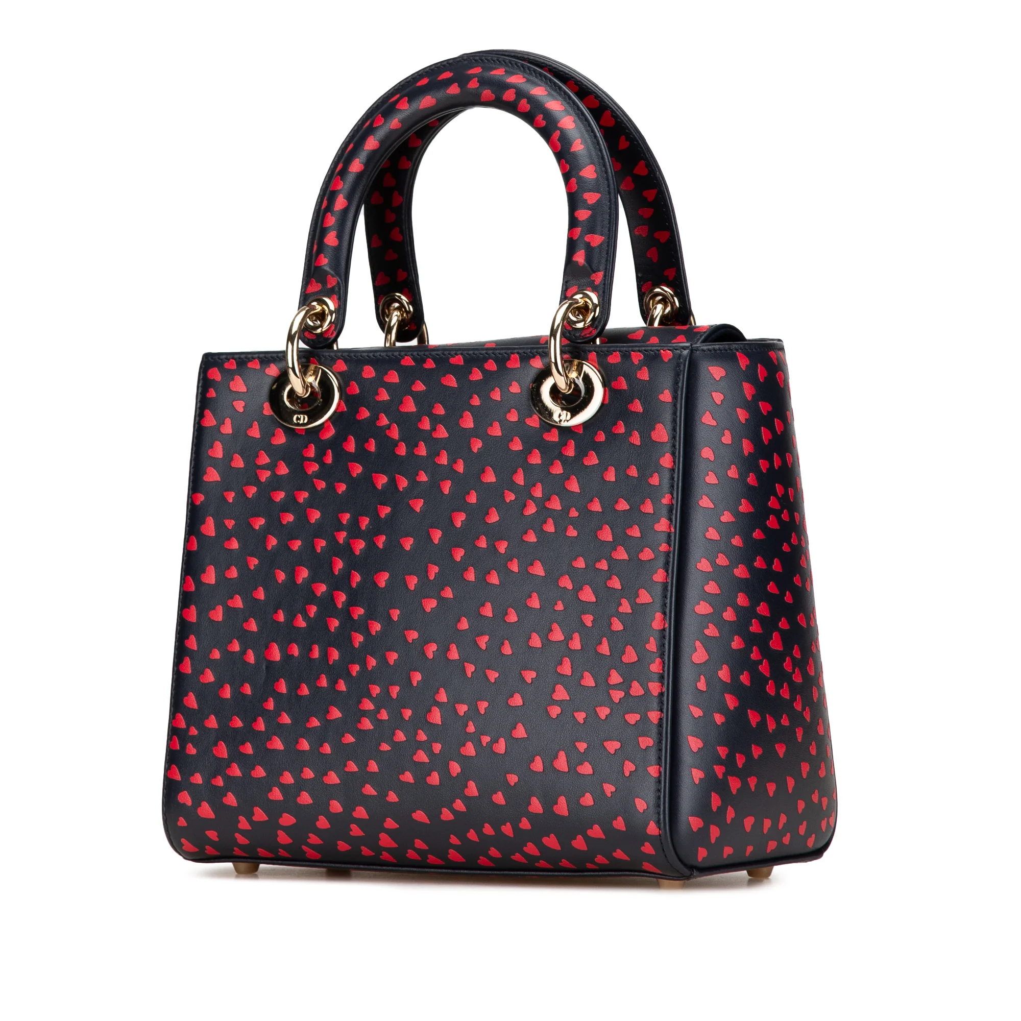 Dior | Pre-Owned Medium Calfskin I Love Paris Lady Dior | Blue/Navy - Image 3