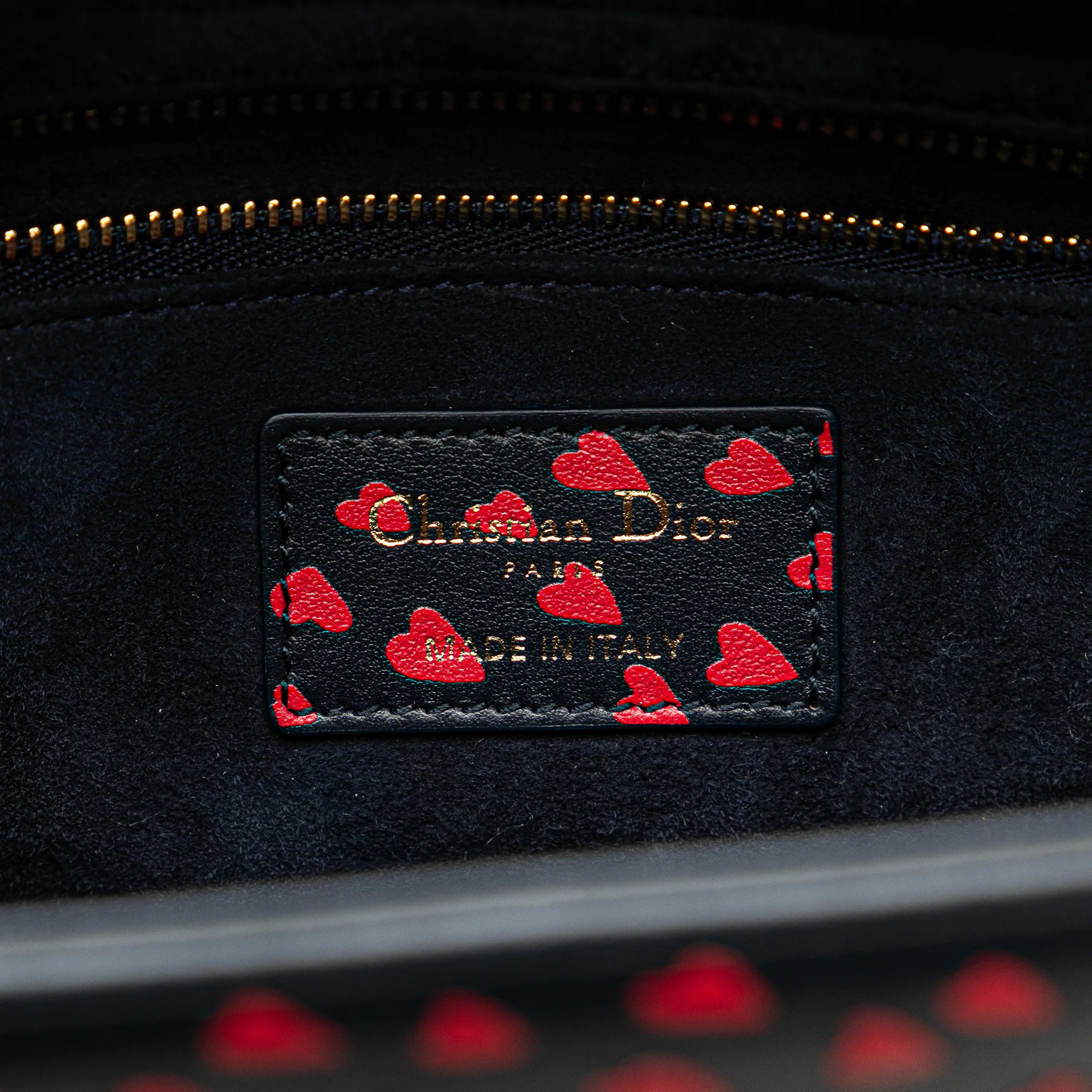 Dior | Pre-Owned Medium Calfskin I Love Paris Lady Dior | Blue/Navy - Image 6