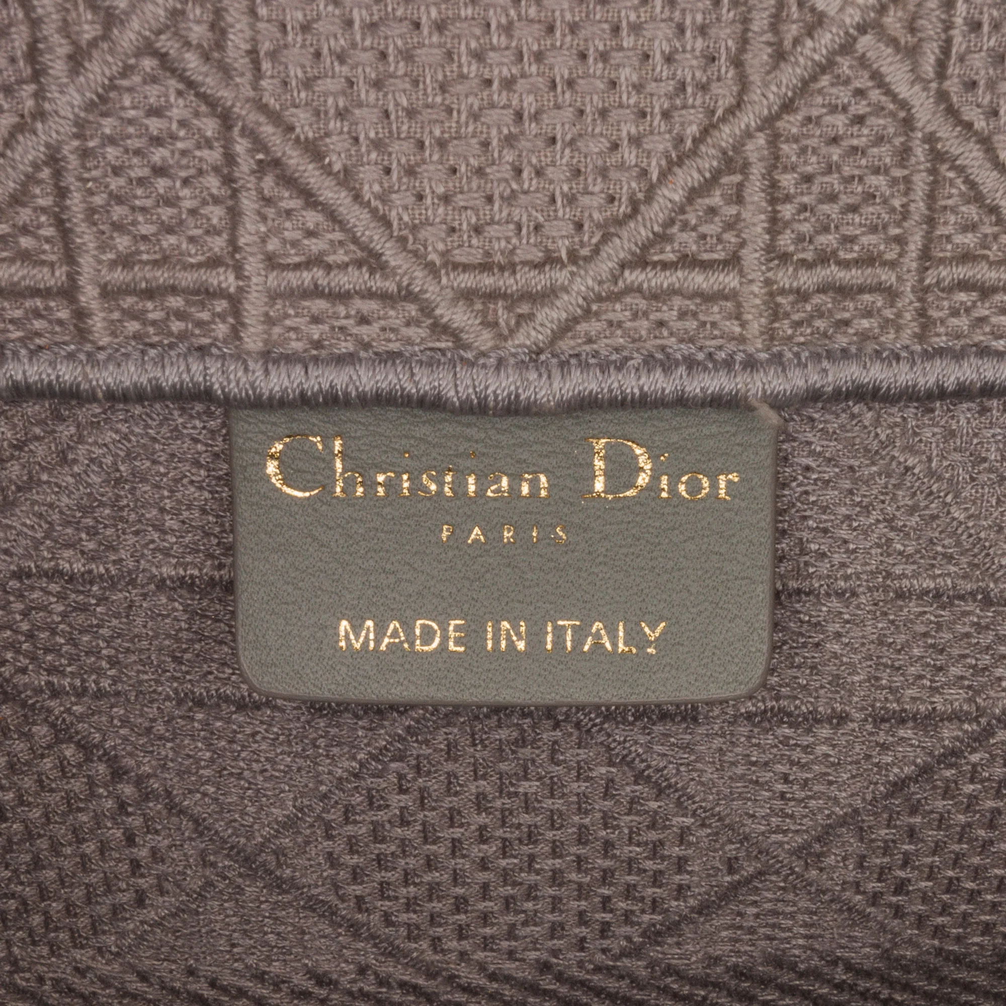 Dior | Pre-Owned Medium Cannage Embroidered Book Tote | Gray - Image 7