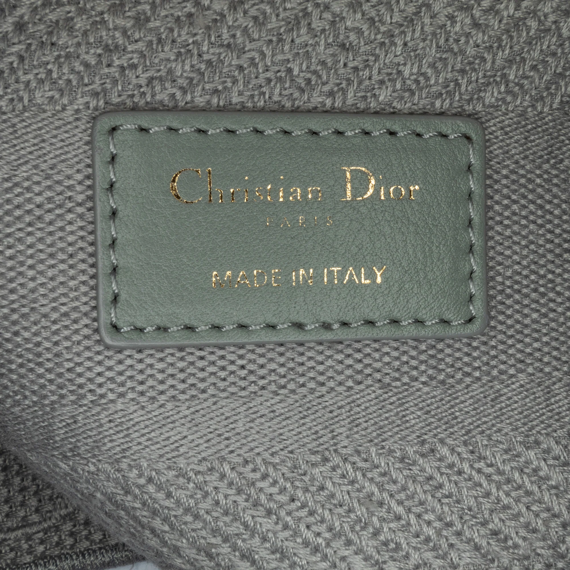 Dior | Pre-Owned Medium Canvas Cannage Lady D Lite - I | Gray/Light Gray - Image 10