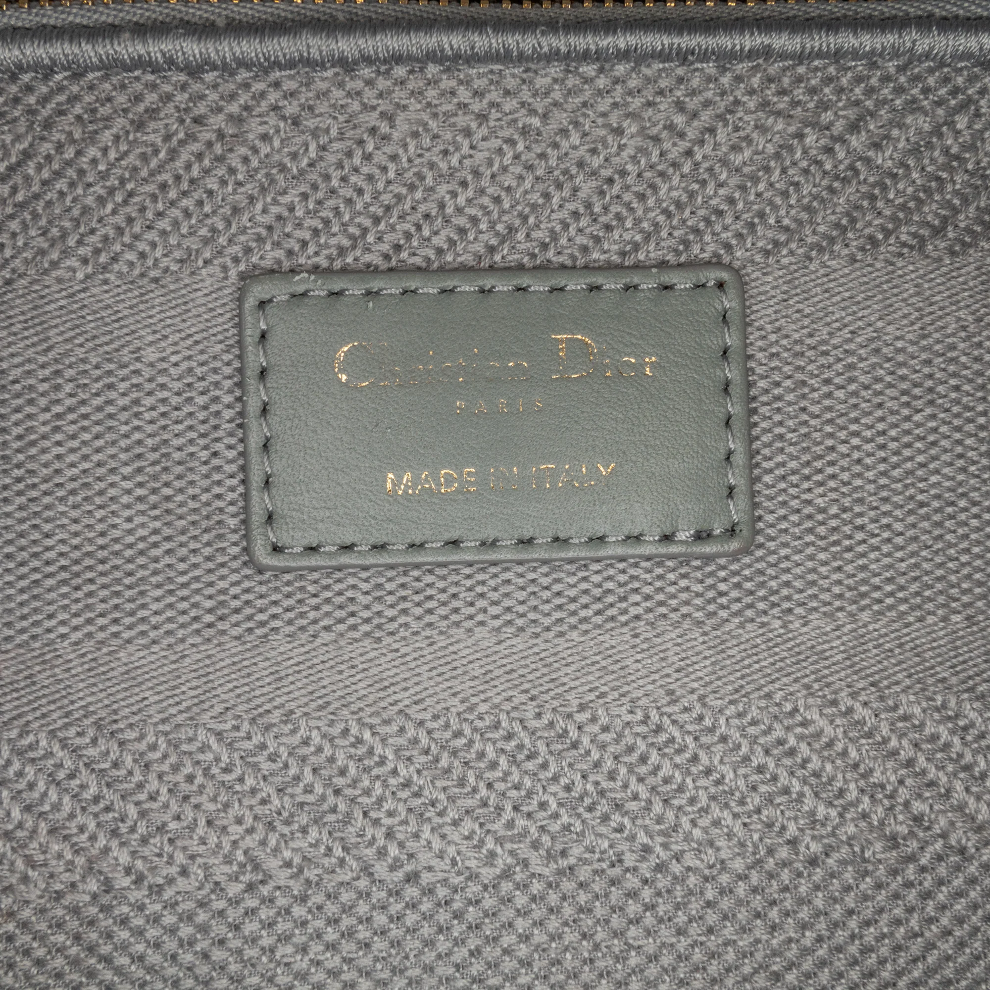 Dior | Pre-Owned Medium Canvas Cannage Lady D Lite - II | Gray/Light Gray - Image 8
