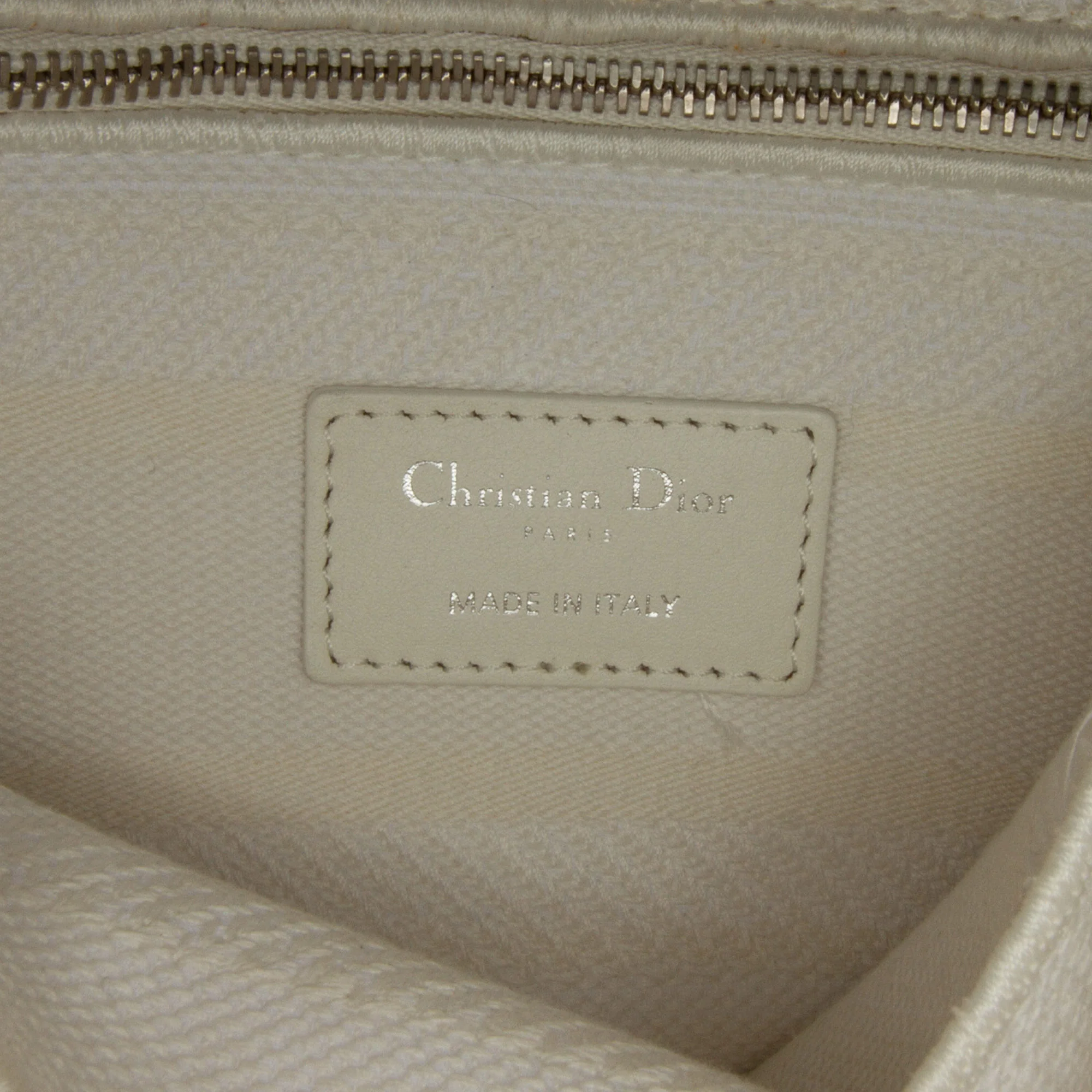 Dior | Pre-Owned Medium Canvas Cannage Lady D Lite | White - Image 10