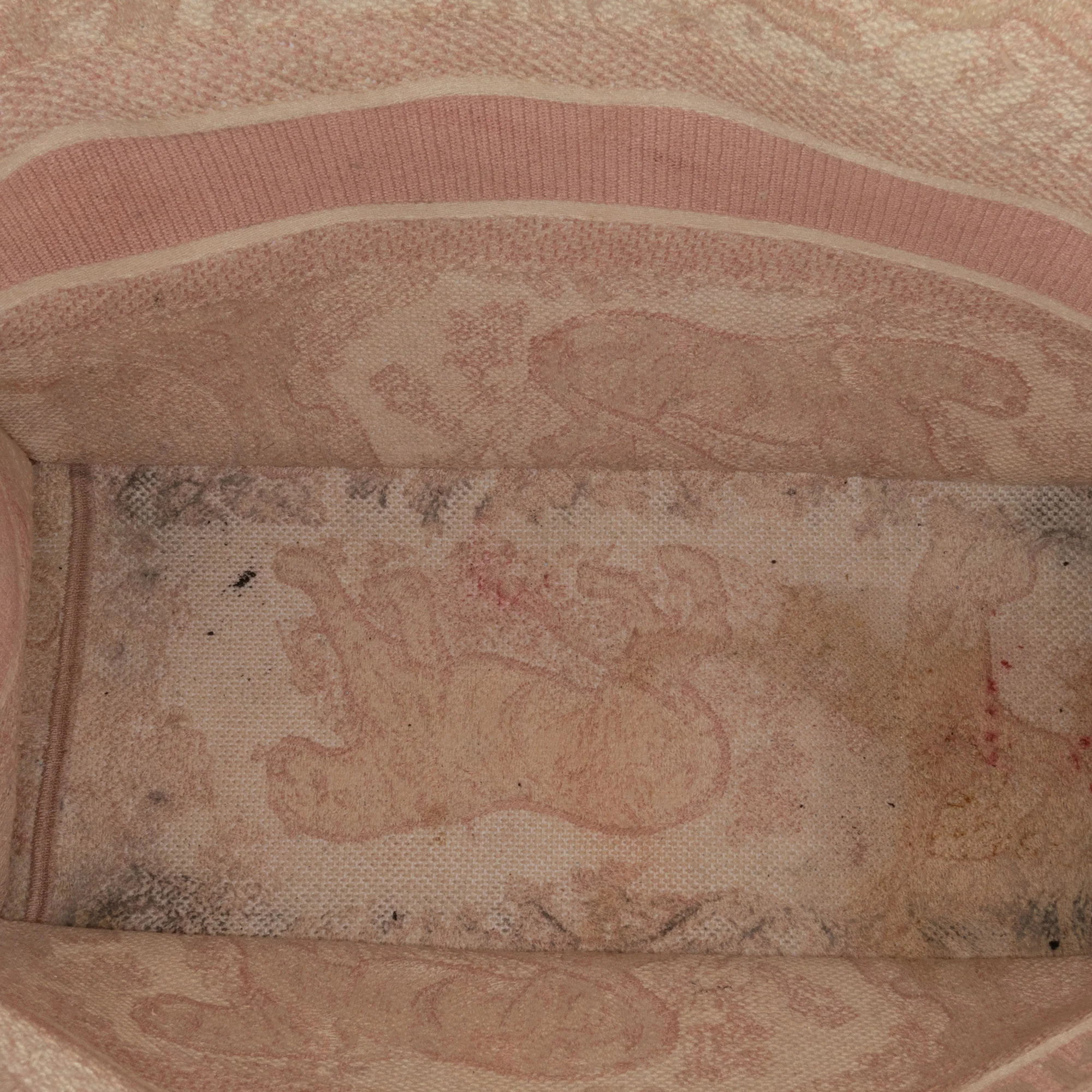 Dior | Pre-Owned Medium Canvas Embroidered Dioriviera Toile De Jouy Book Tote | Pink/Light Pink - Image 10