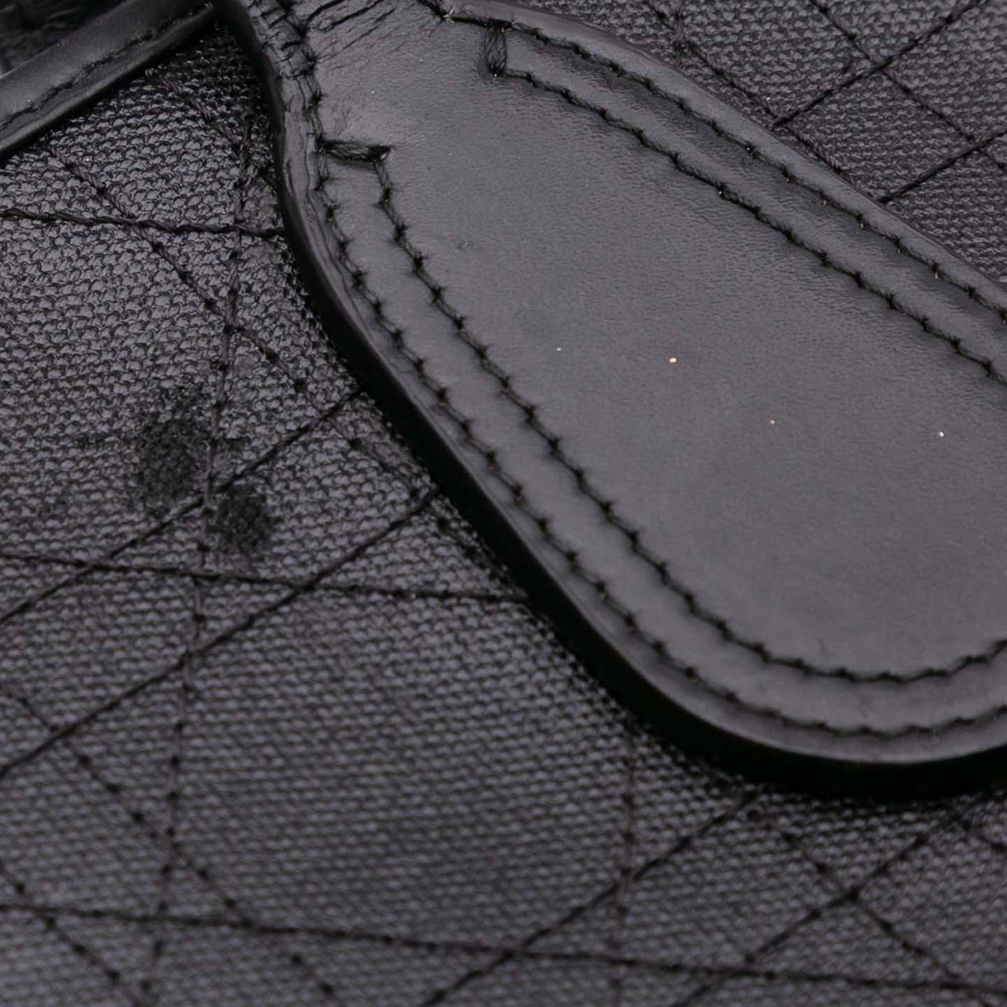 Dior | Pre-Owned Medium Coated Canvas Cannage Panarea Tote | Black - Image 11