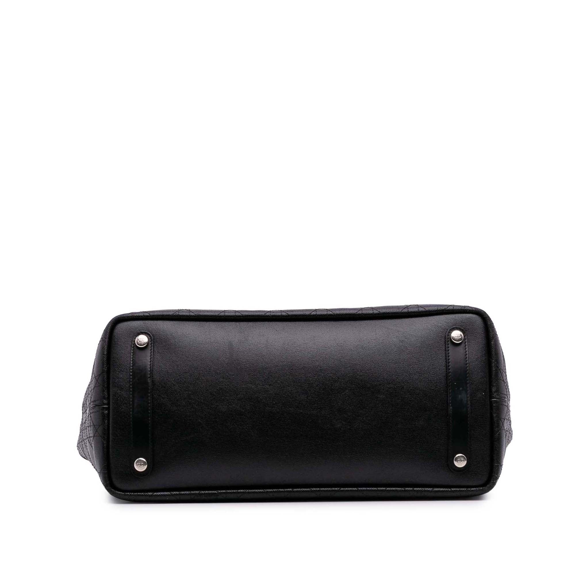 Dior | Pre-Owned Medium Coated Canvas Cannage Panarea Tote | Black - Image 5