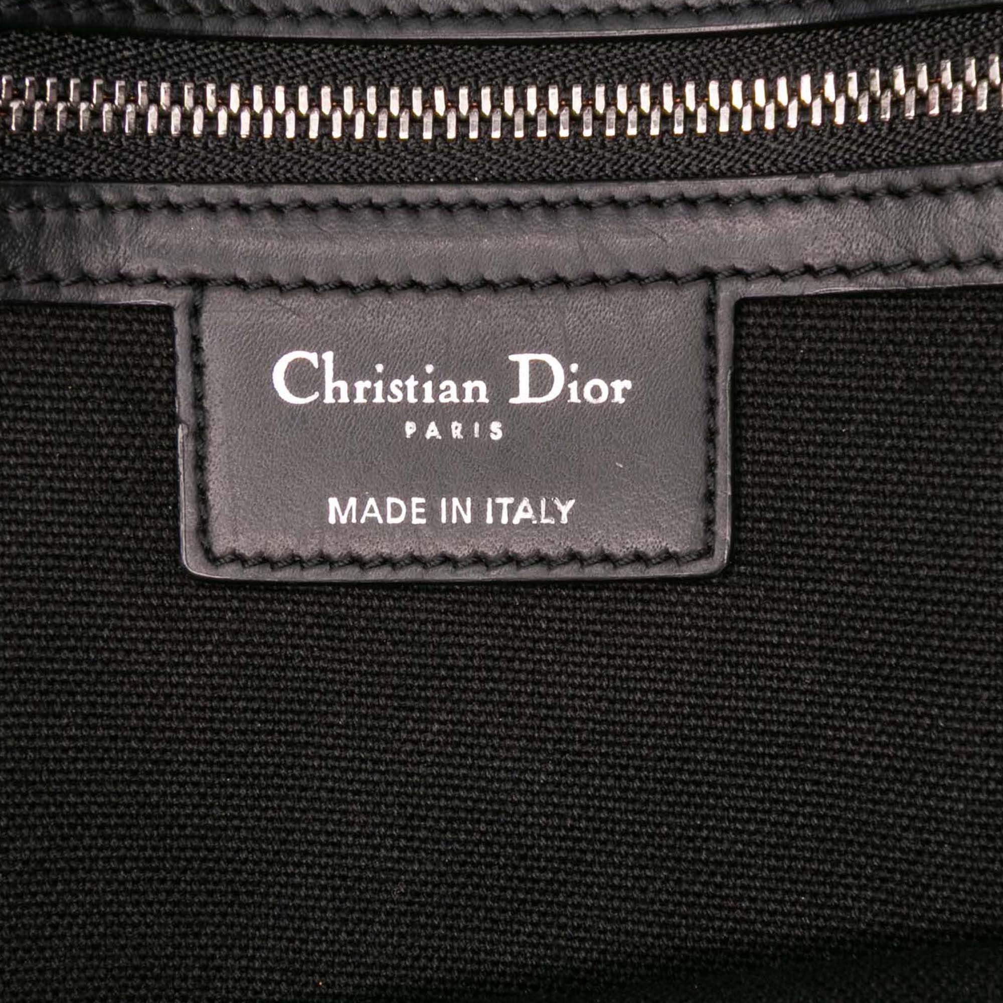 Dior | Pre-Owned Medium Coated Canvas Cannage Panarea Tote | Black - Image 7