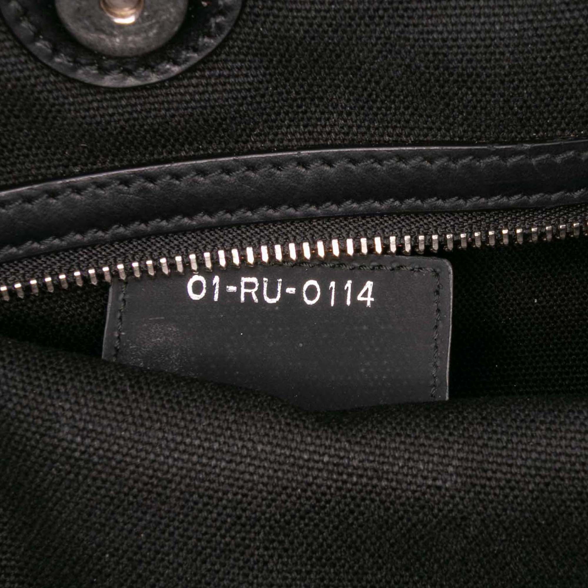 Dior | Pre-Owned Medium Coated Canvas Cannage Panarea Tote | Black - Image 8