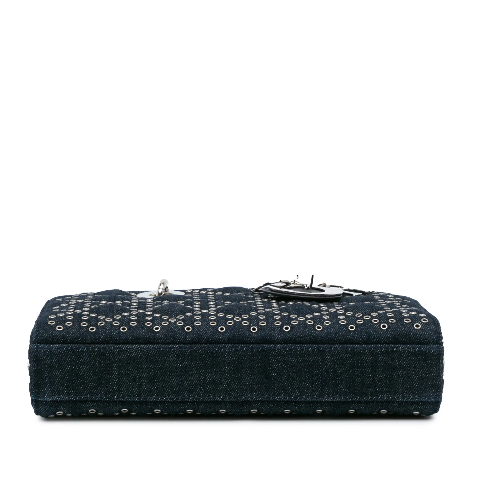 Dior | Pre-Owned Medium Denim Cannage Eyelet Lady D Joy | Blue/Navy - Image 4