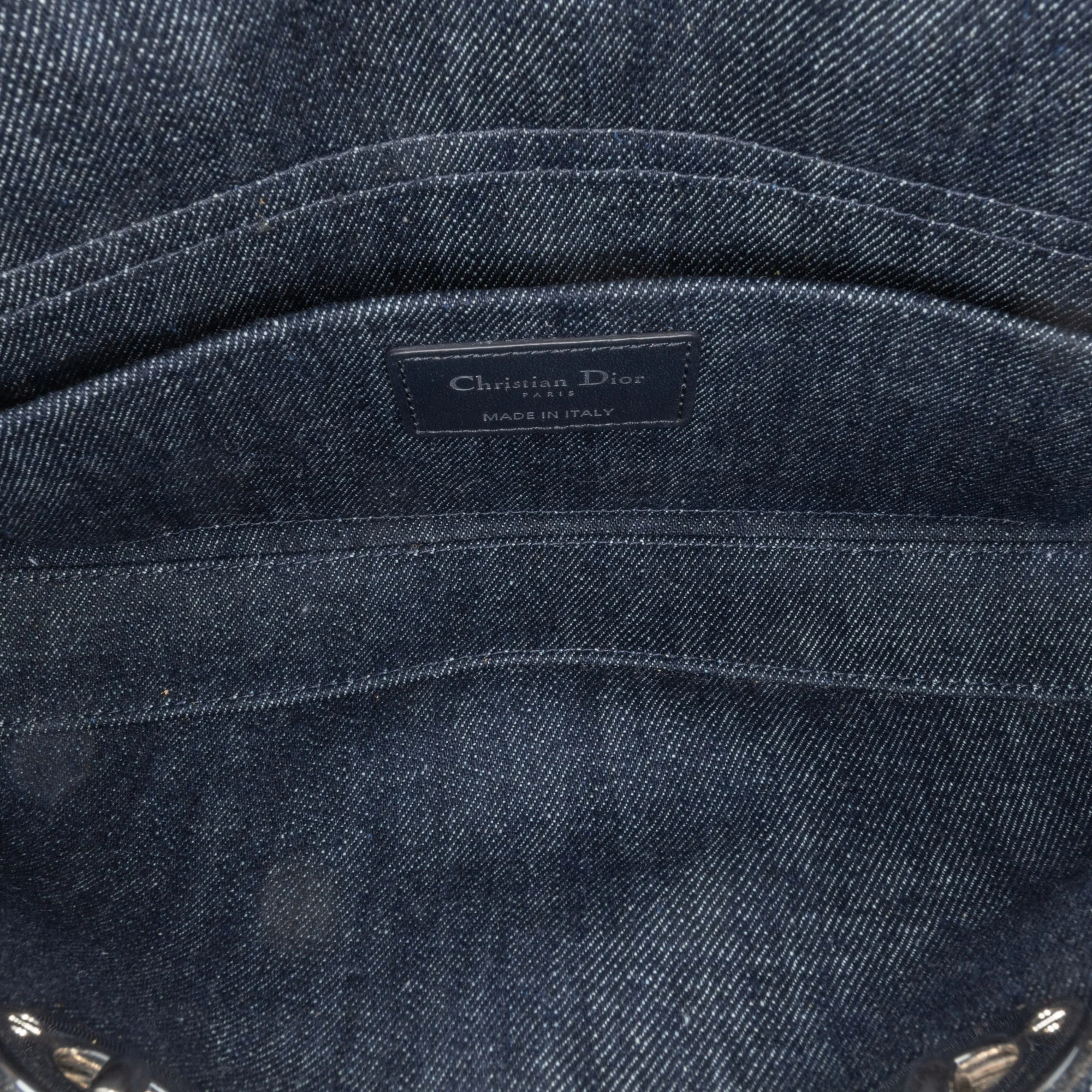 Dior | Pre-Owned Medium Denim Cannage Eyelet Lady D Joy | Blue/Navy - Image 5