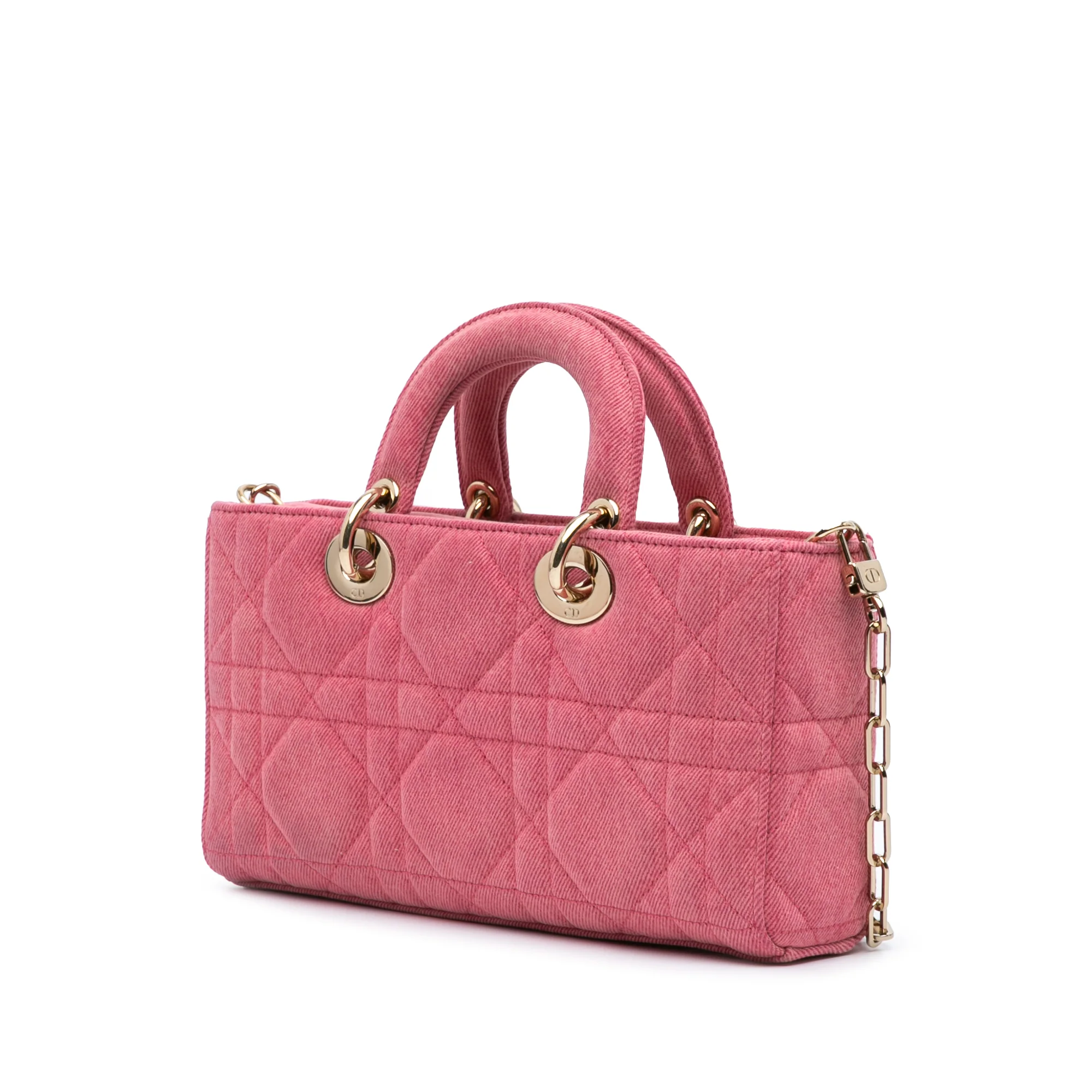 Dior | Pre-Owned Medium Denim Macrocannage Lady D Joy - I | Pink - Image 3