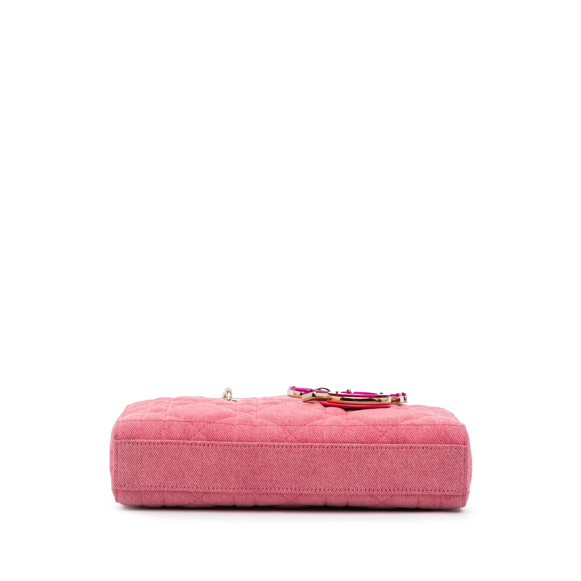 Dior | Pre-Owned Medium Denim Macrocannage Lady D Joy - I | Pink - Image 4