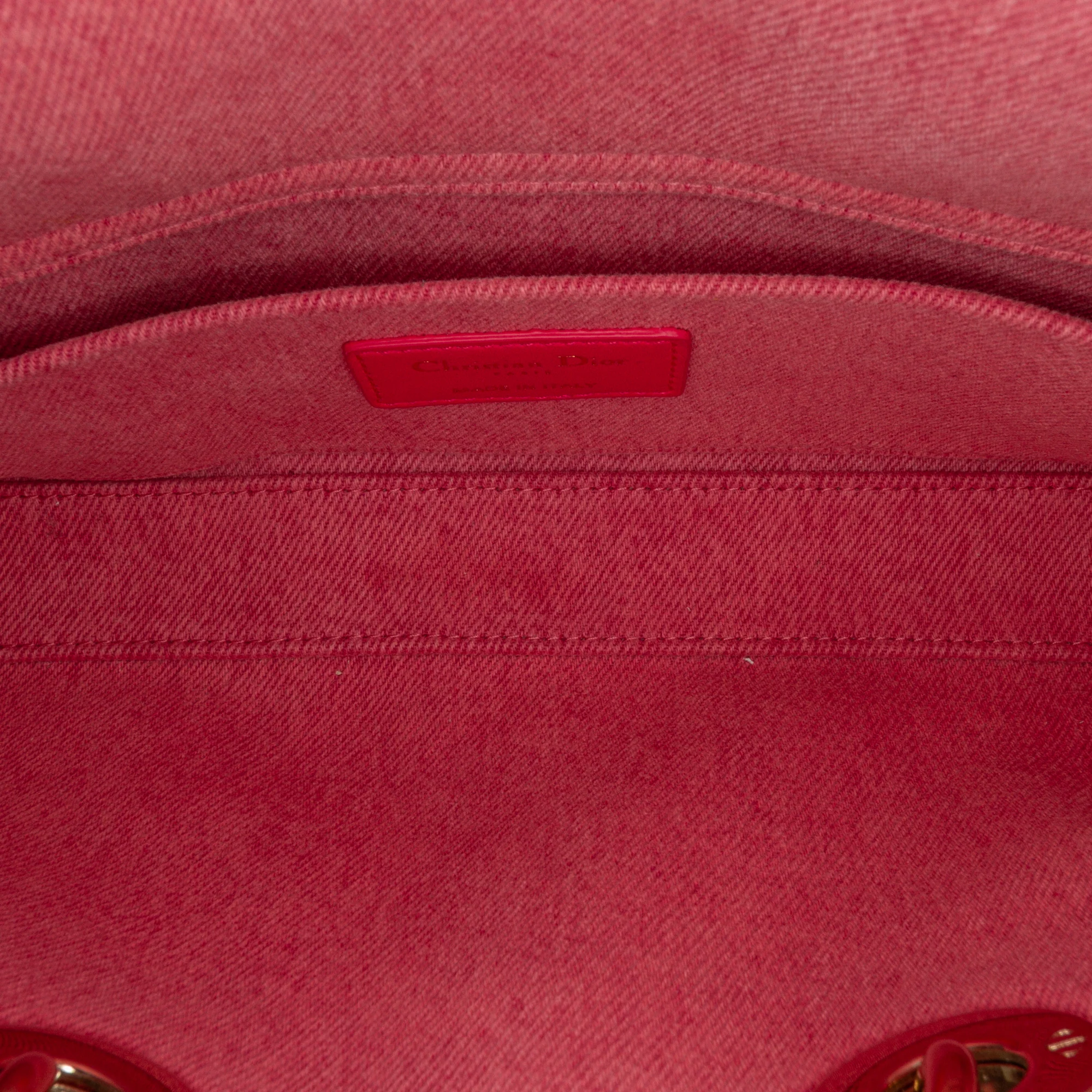 Dior | Pre-Owned Medium Denim Macrocannage Lady D Joy - I | Pink - Image 5