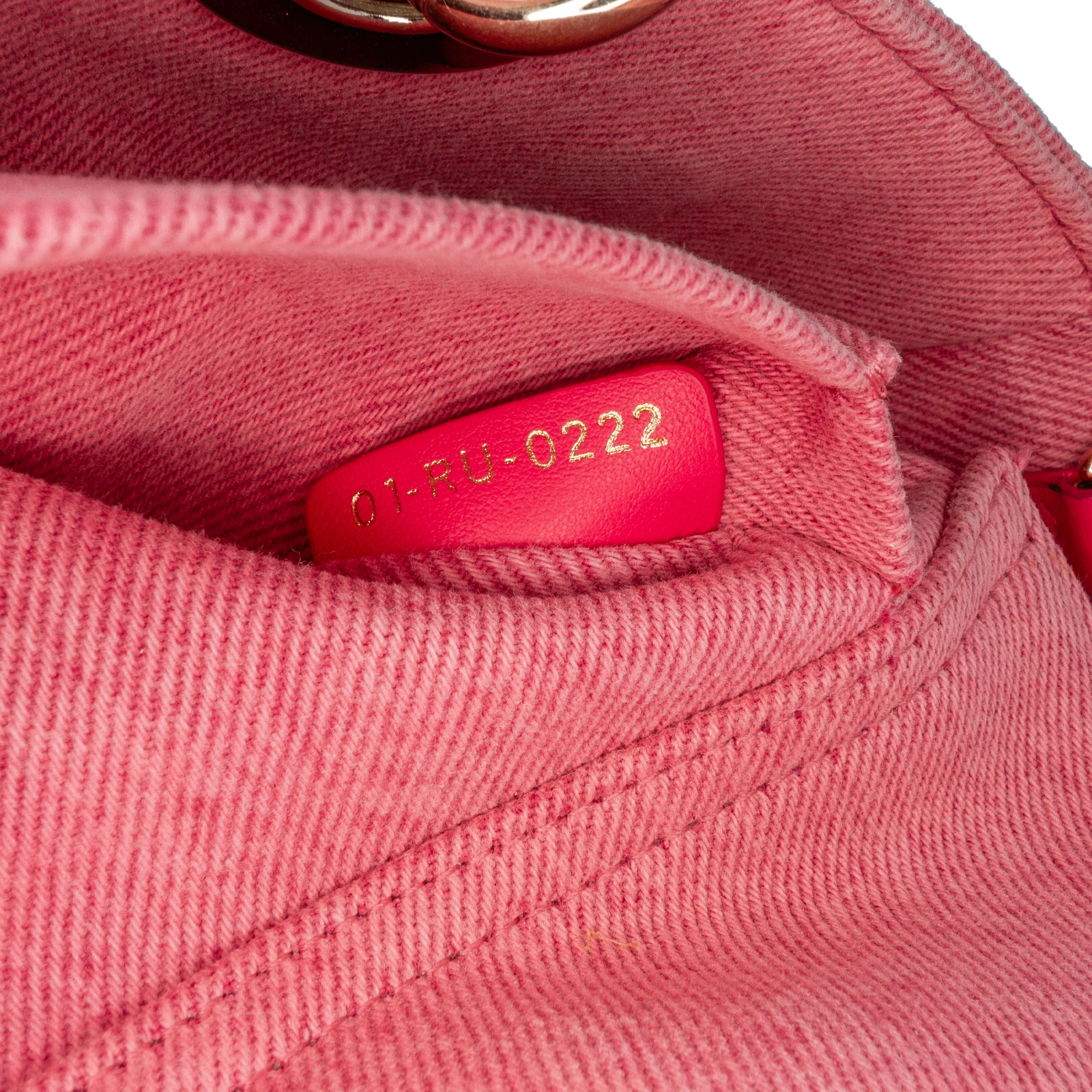 Dior | Pre-Owned Medium Denim Macrocannage Lady D Joy - I | Pink - Image 7