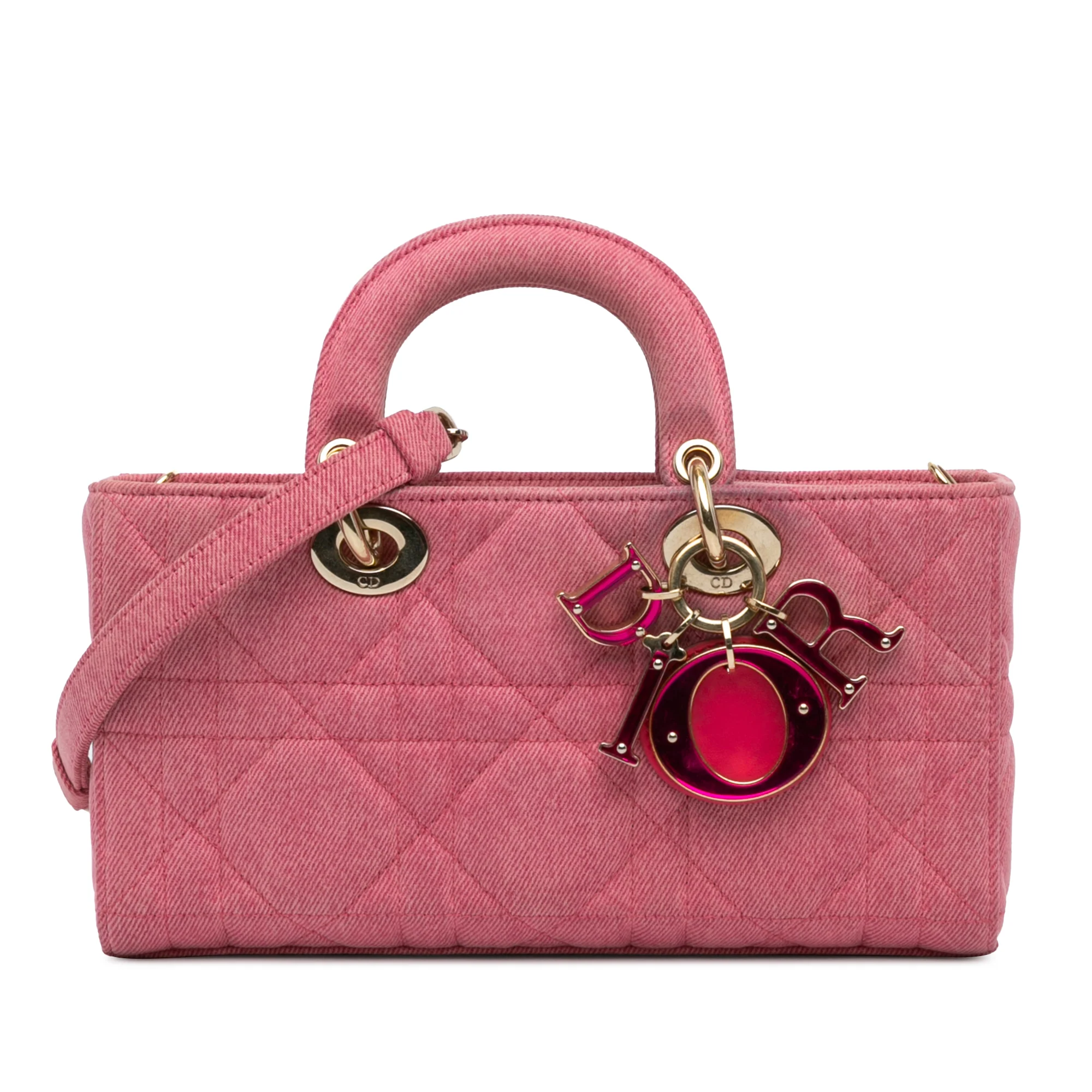 Dior | Pre-Owned Medium Denim Macrocannage Lady D Joy - II | Pink
