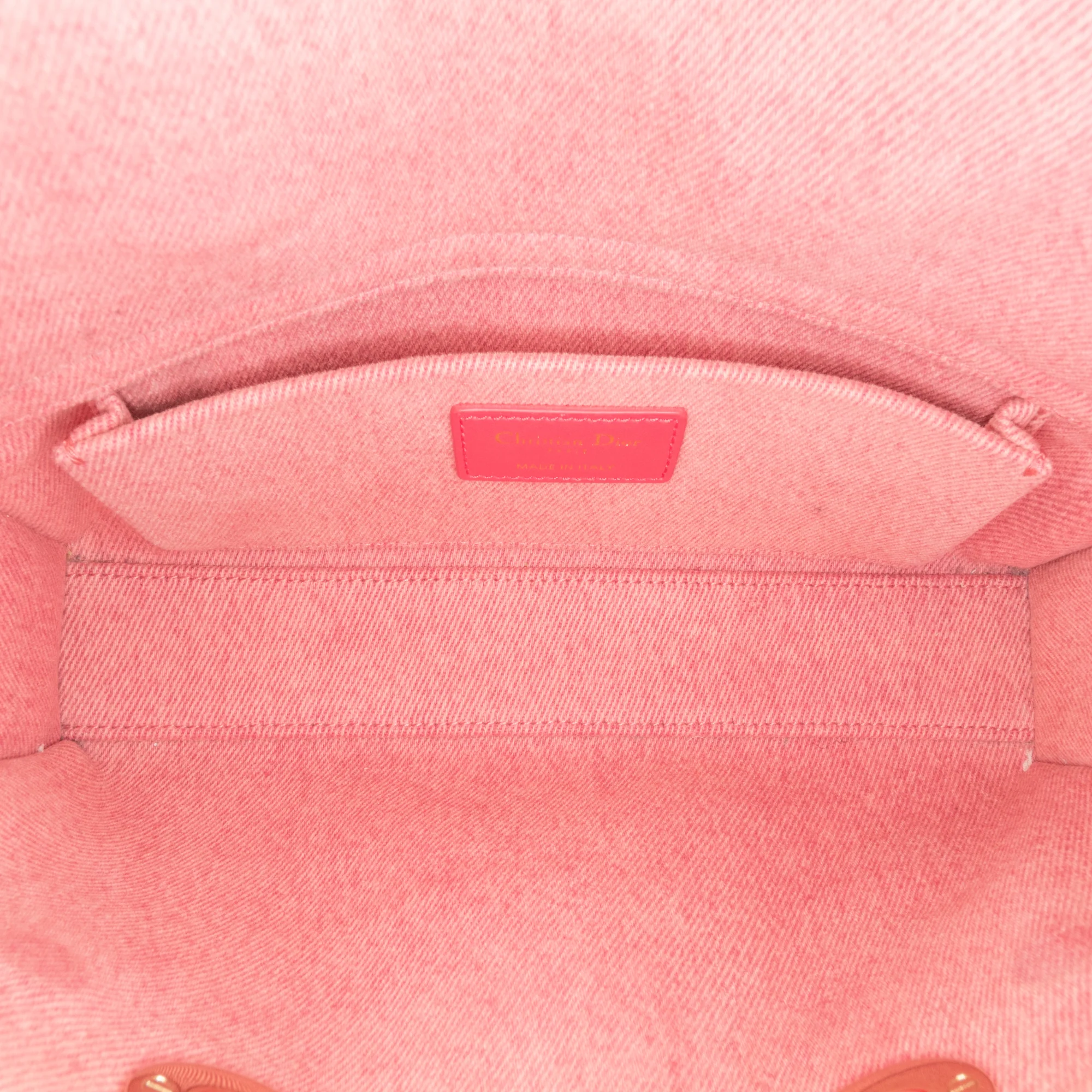 Dior | Pre-Owned Medium Denim Macrocannage Lady D Joy - II | Pink - Image 4