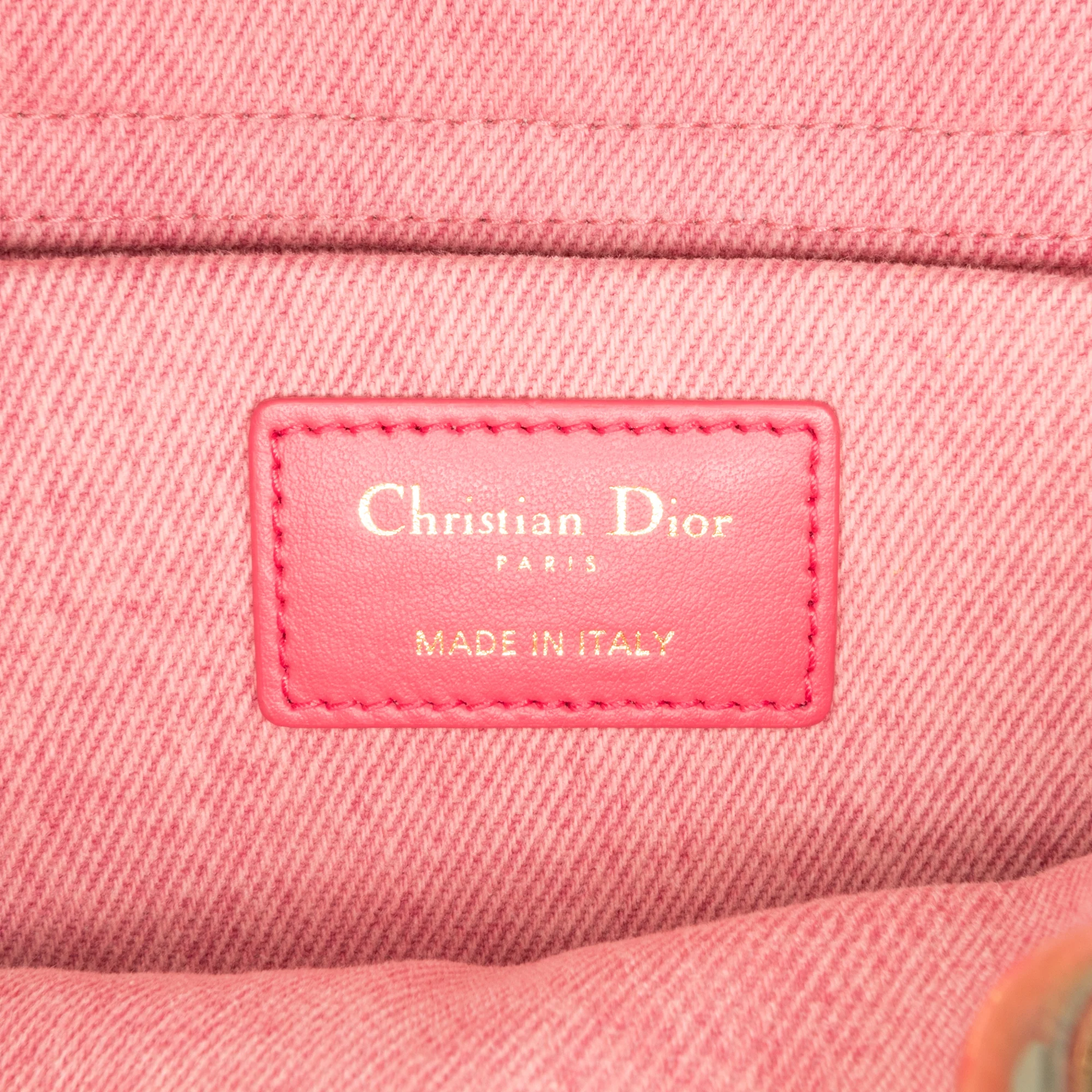 Dior | Pre-Owned Medium Denim Macrocannage Lady D Joy - II | Pink - Image 5
