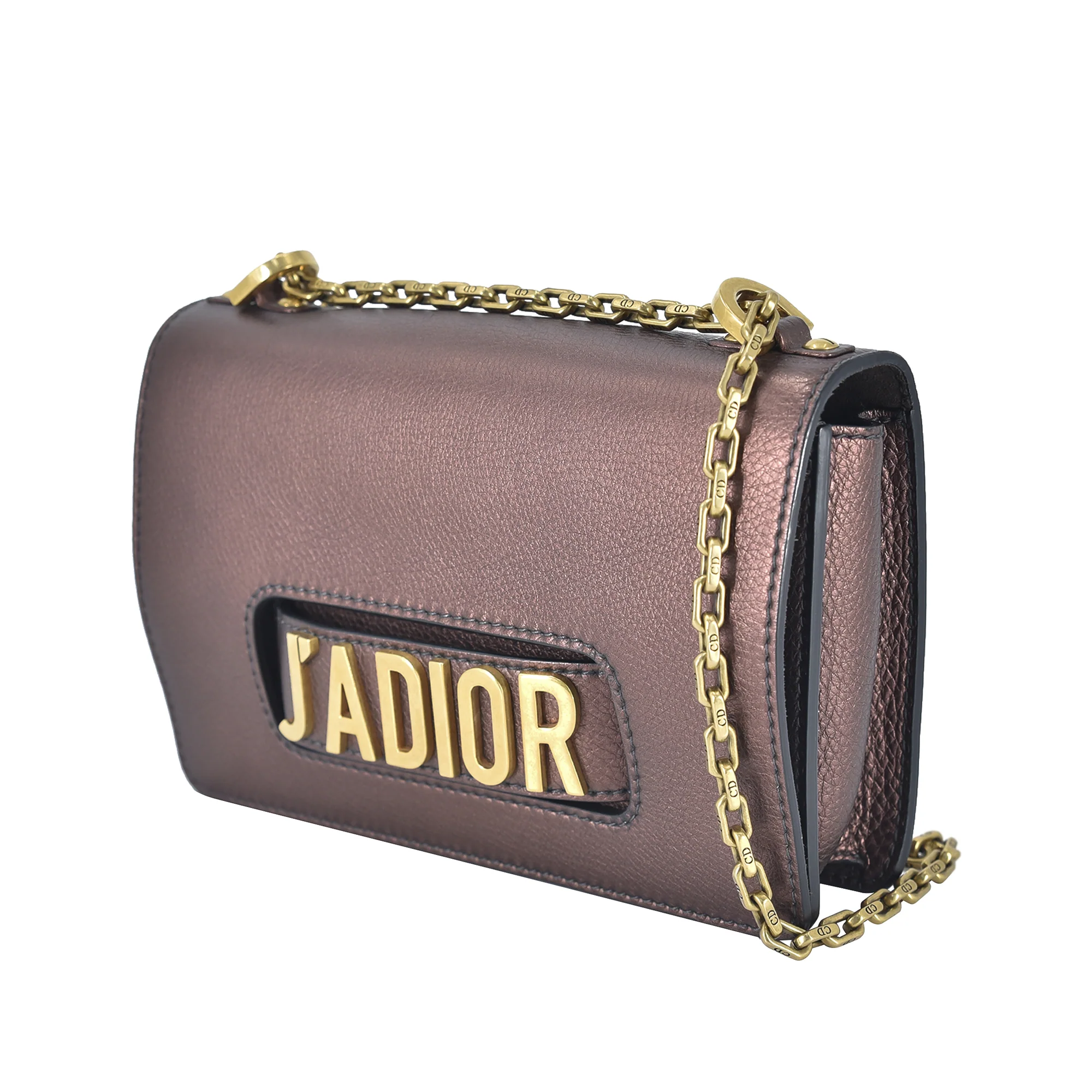 Dior | Pre-Owned Medium J'Adior Chain Flap | Brown/Bronze - Image 5