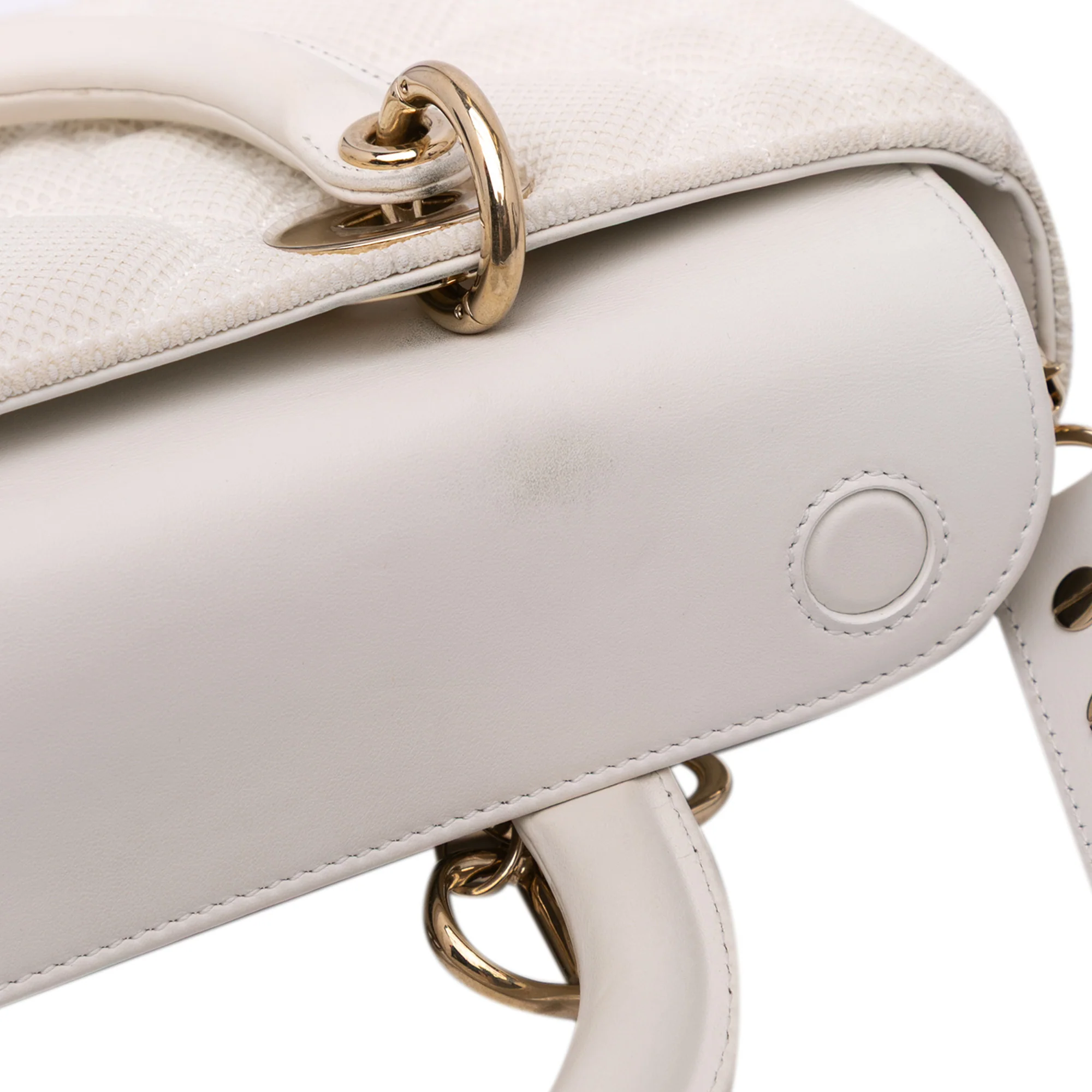 Dior | Pre-Owned Medium Technical Fabric Macrocannage Lady D Joy | White - Image 10