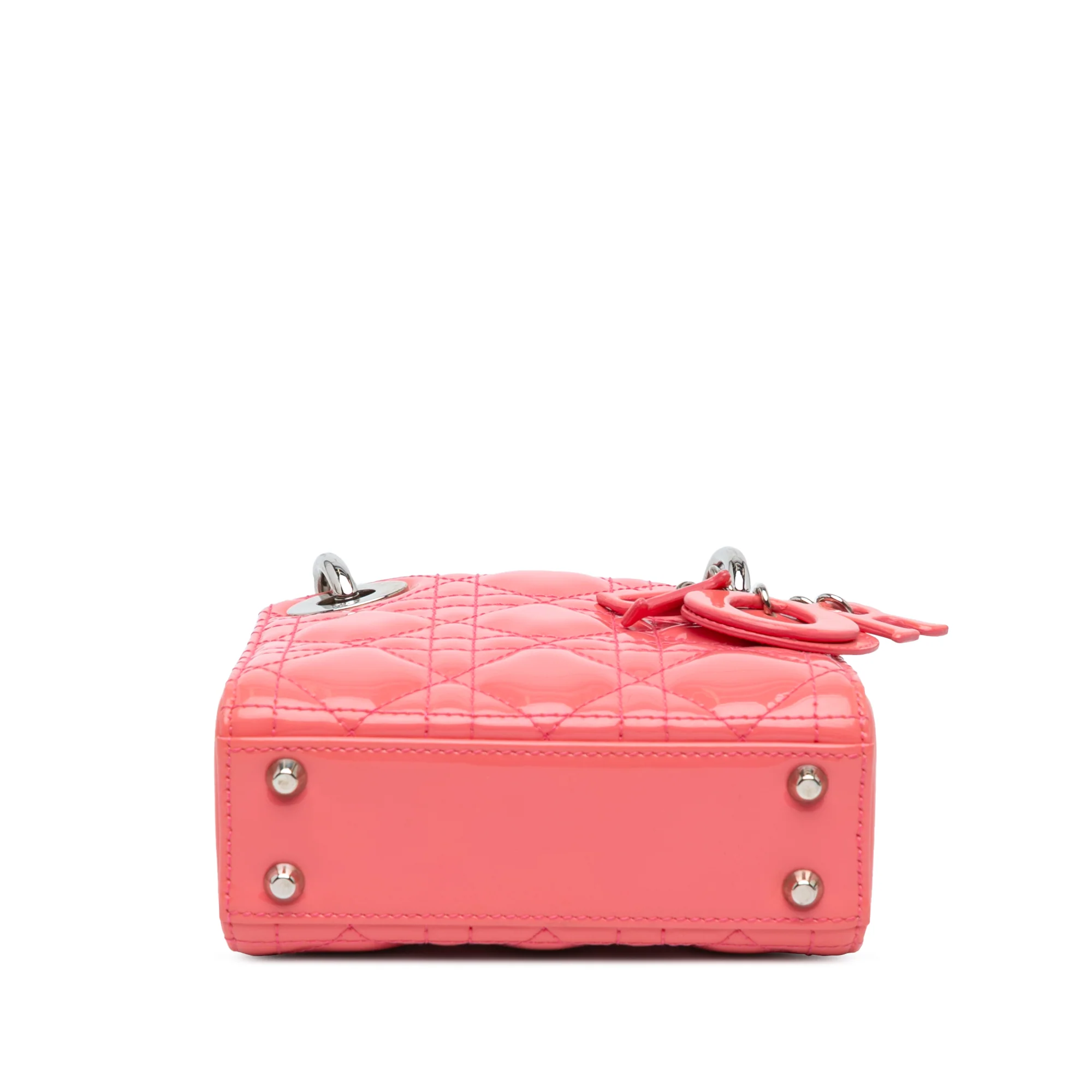 Dior | Pre-Owned Micro Patent Cannage Lady Dior | Pink - Image 3