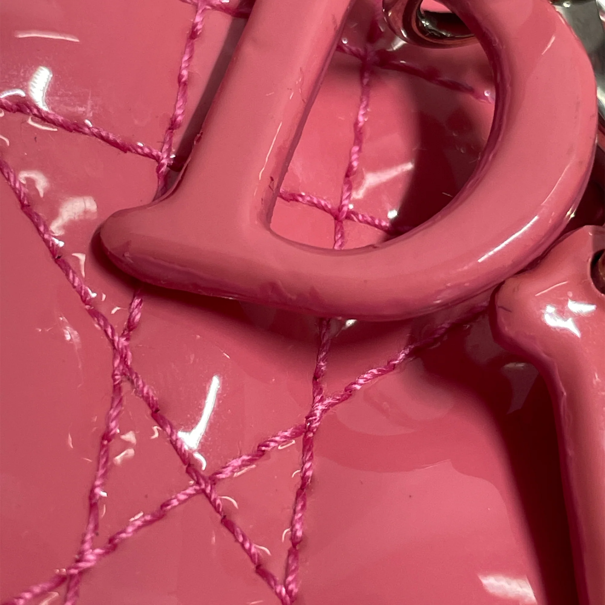Dior | Pre-Owned Micro Patent Cannage Lady Dior | Pink - Image 6