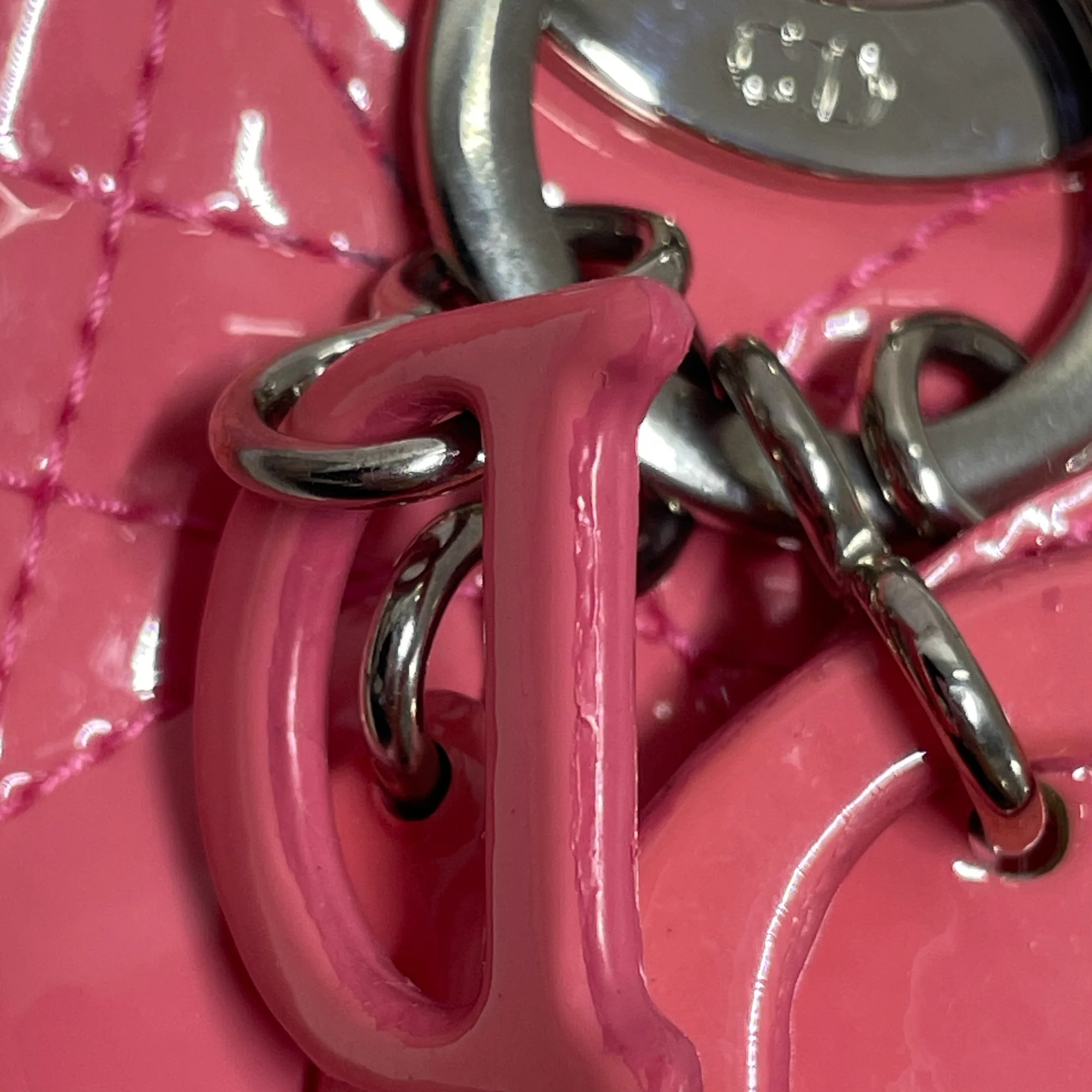 Dior | Pre-Owned Micro Patent Cannage Lady Dior | Pink - Image 7