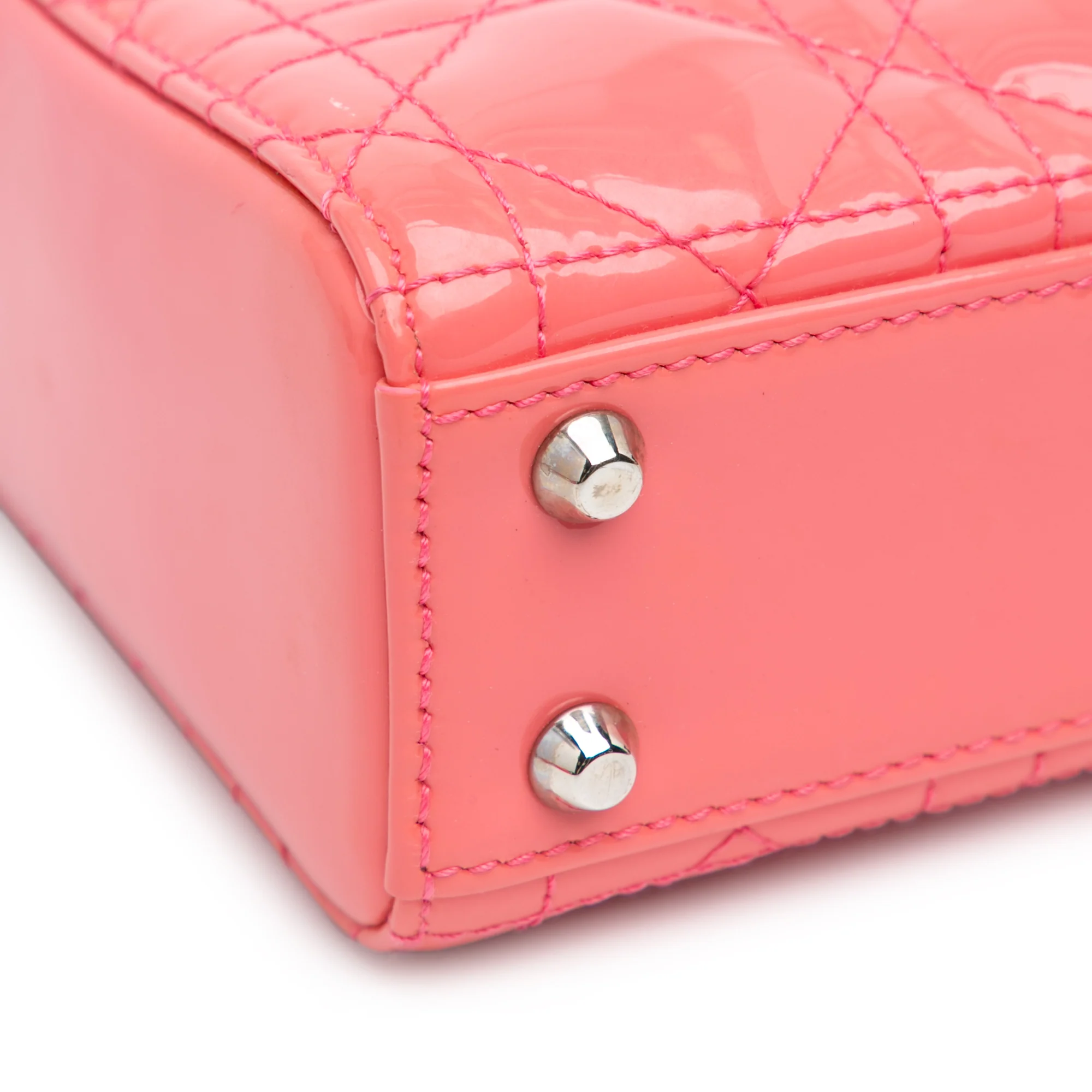 Dior | Pre-Owned Micro Patent Cannage Lady Dior | Pink - Image 8