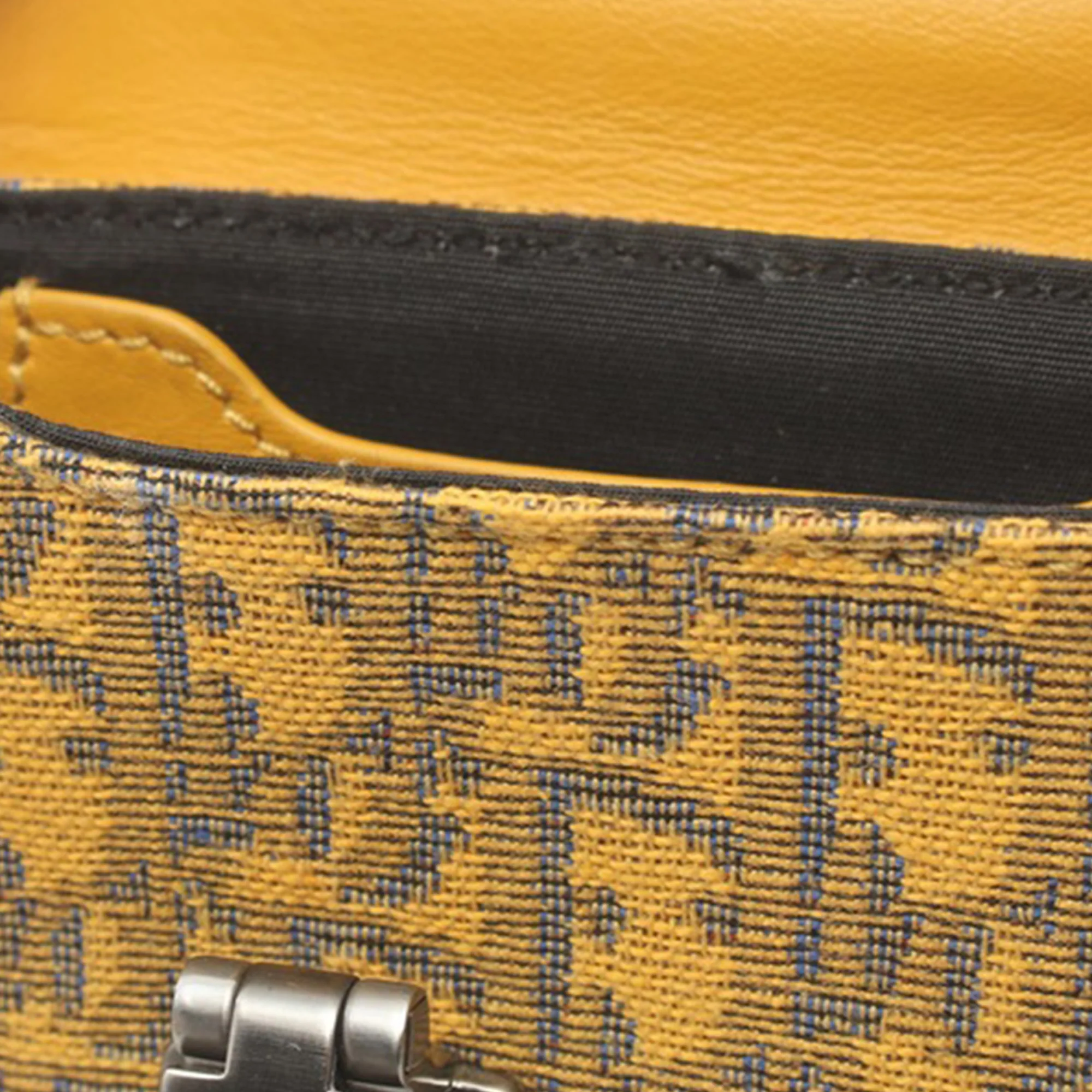 Dior | Pre-Owned Nano Oblique Lock Pouch Crossbody | Yellow - Image 5
