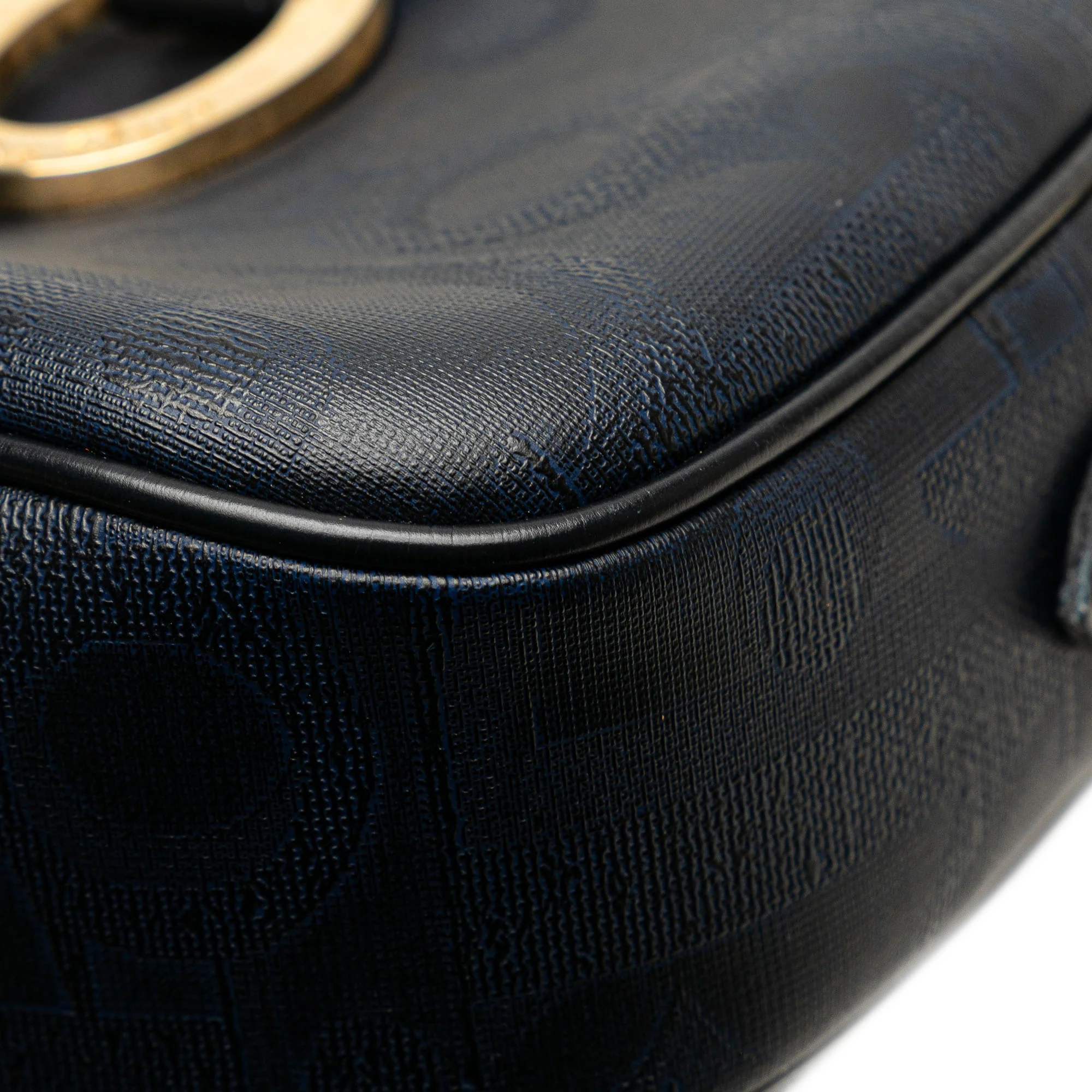 Dior | Pre-Owned Oblique Trotter Coated Canvas Crossbody | Blue/Navy - Image 8