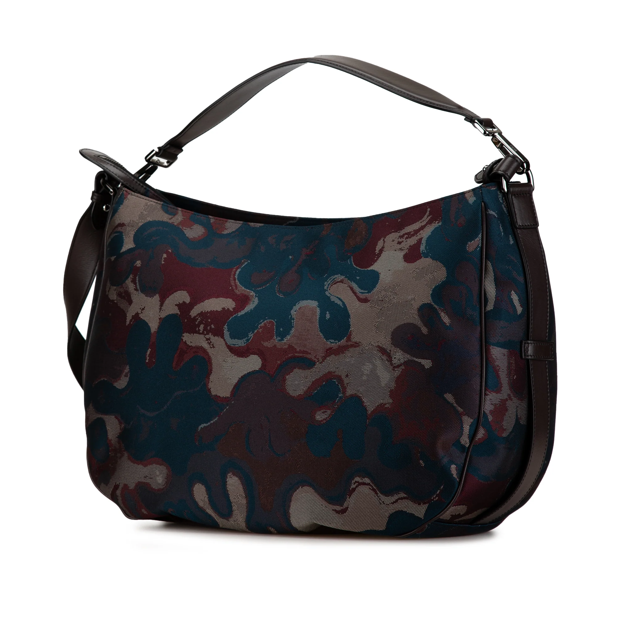 Dior | Pre-Owned Peter Doig Denim Camouflage Soft Saddle Bag | Brown - Image 2