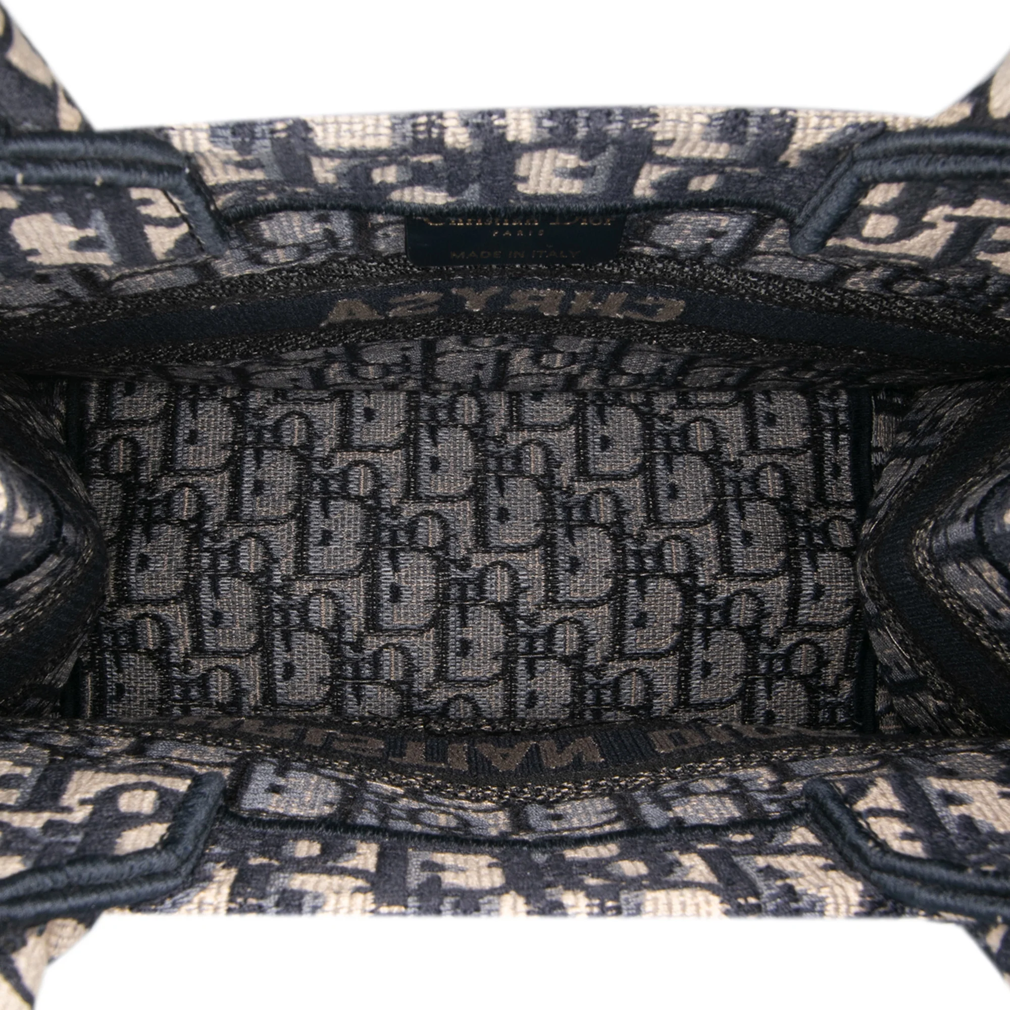 Dior | Pre-Owned Small Oblique Canvas Book Tote | Blue - Image 6