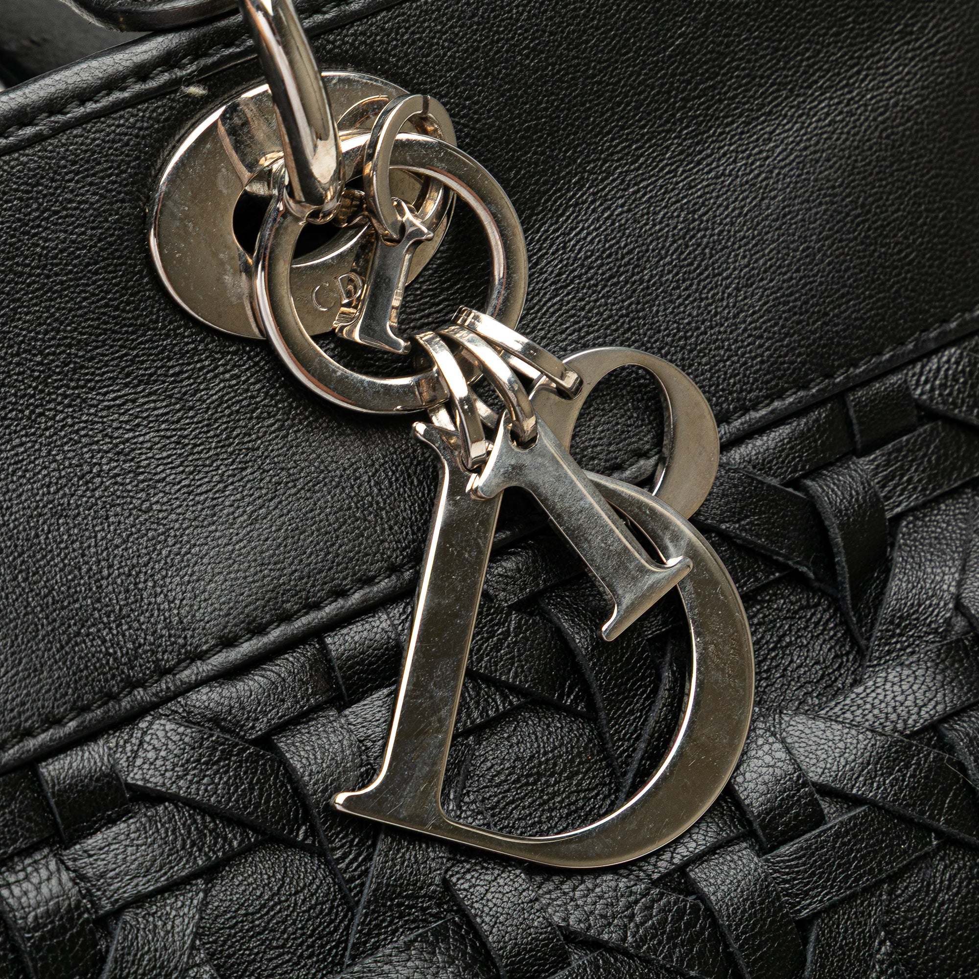Dior | Pre-Owned Woven Lambskin Lady Avenue Tote | Black - Image 12
