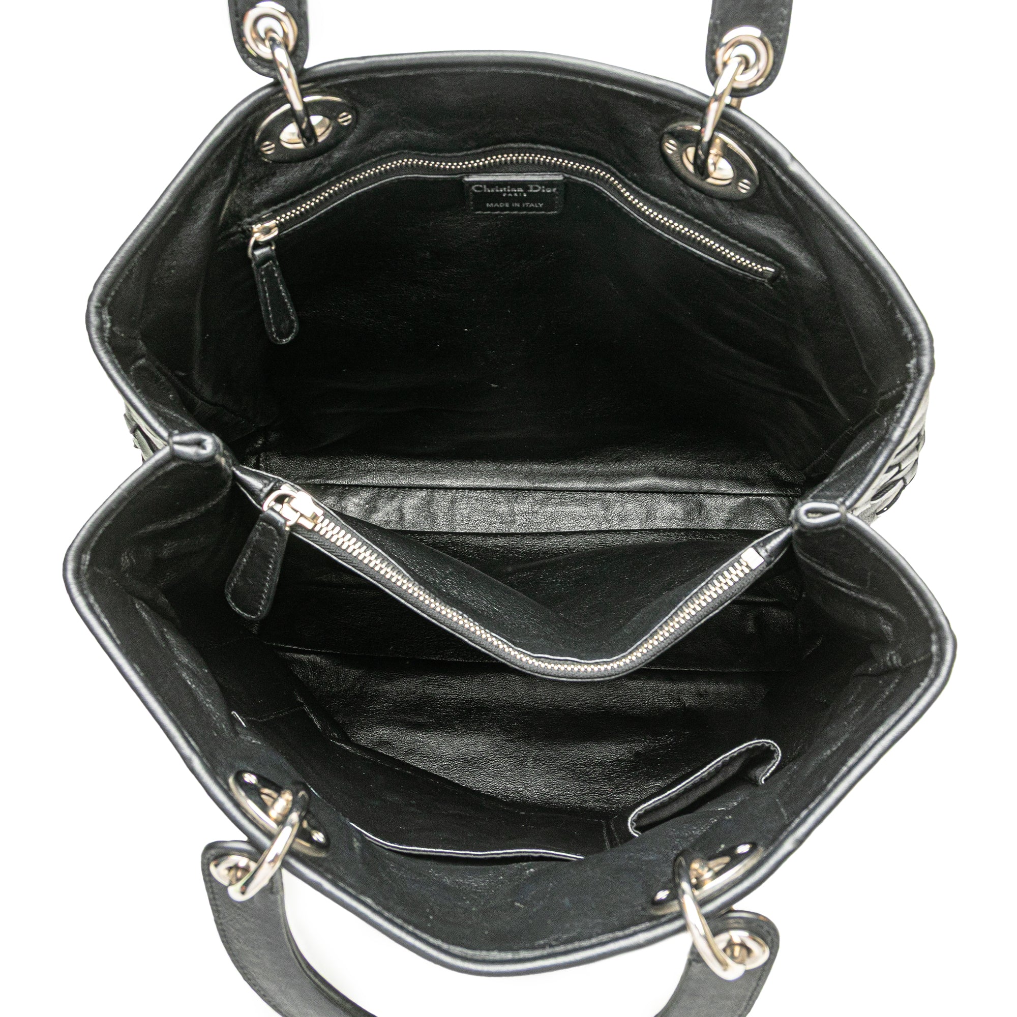 Dior | Pre-Owned Woven Lambskin Lady Avenue Tote | Black - Image 7