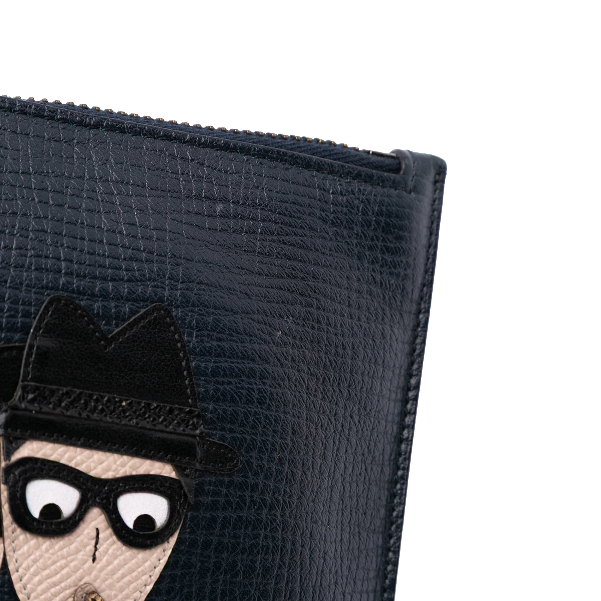 Dolce & Gabbana | Pre-Owned Leather DG Family Patch Zip Pouch | Black - Image 10