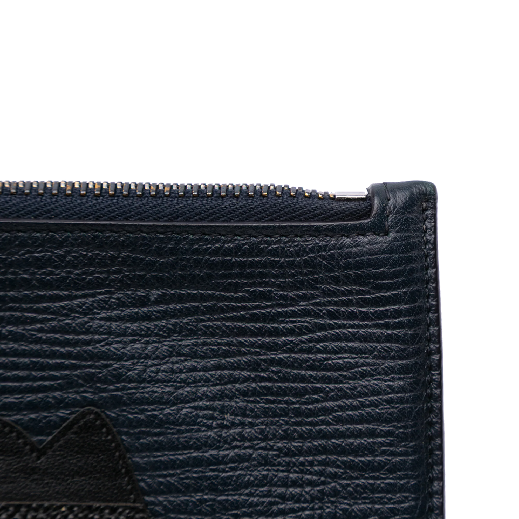 Dolce & Gabbana | Pre-Owned Leather DG Family Patch Zip Pouch | Black - Image 12