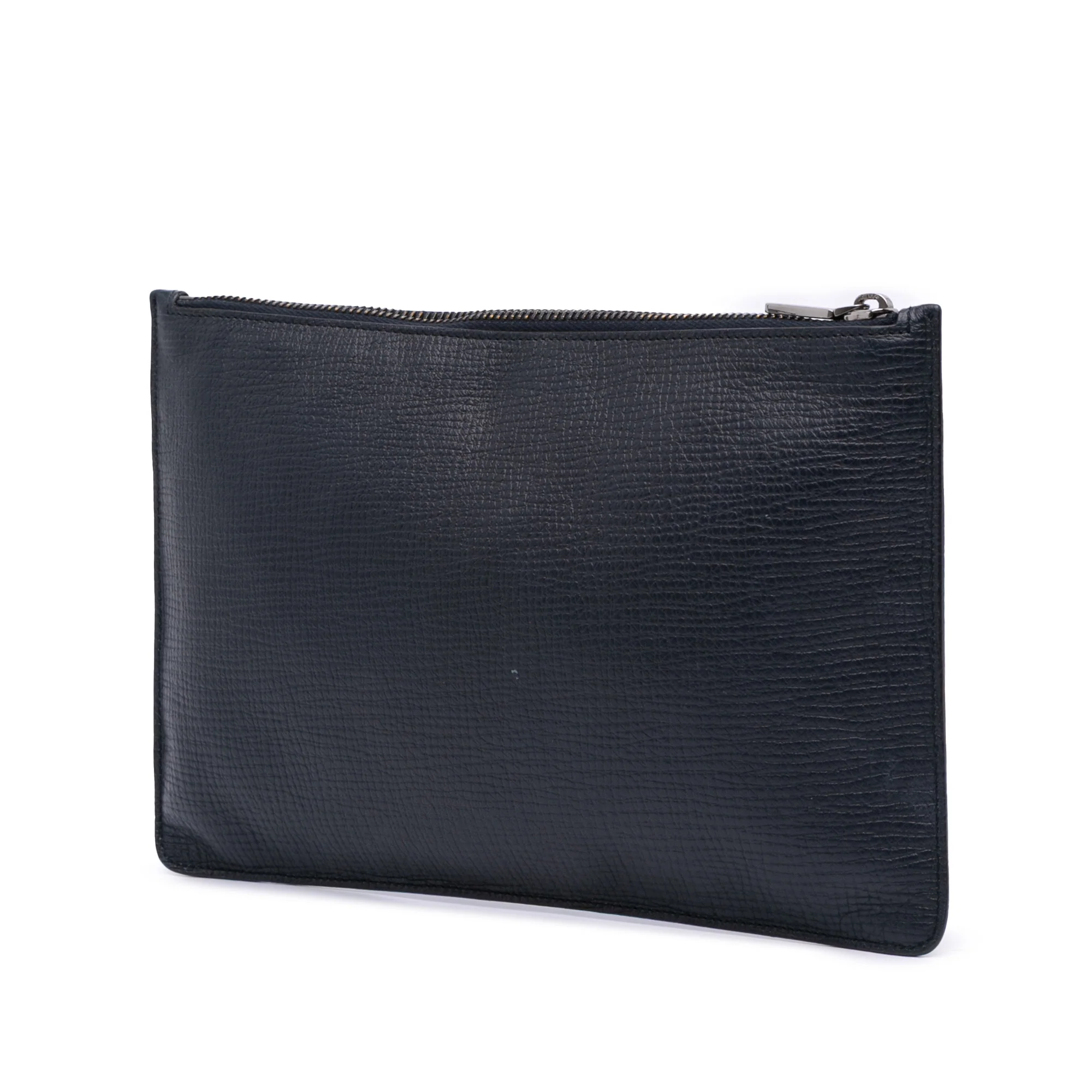 Dolce & Gabbana | Pre-Owned Leather DG Family Patch Zip Pouch | Black - Image 5