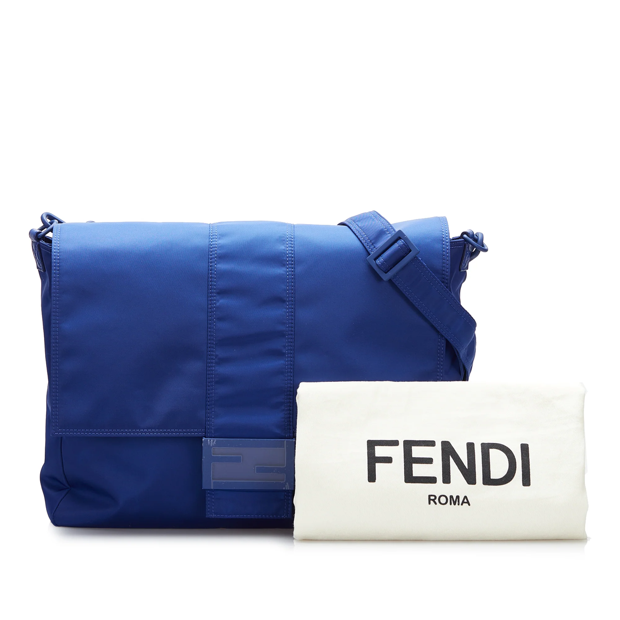 Fendi | Pre-Owned FF Lock Crossbody | Blue - Image 2