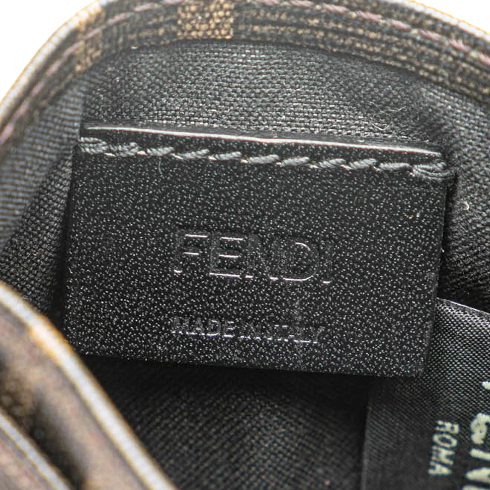 Fendi | Pre-Owned Glazed Fabric FF 1974 Roma Amor Card Holder | Brown - Image 5