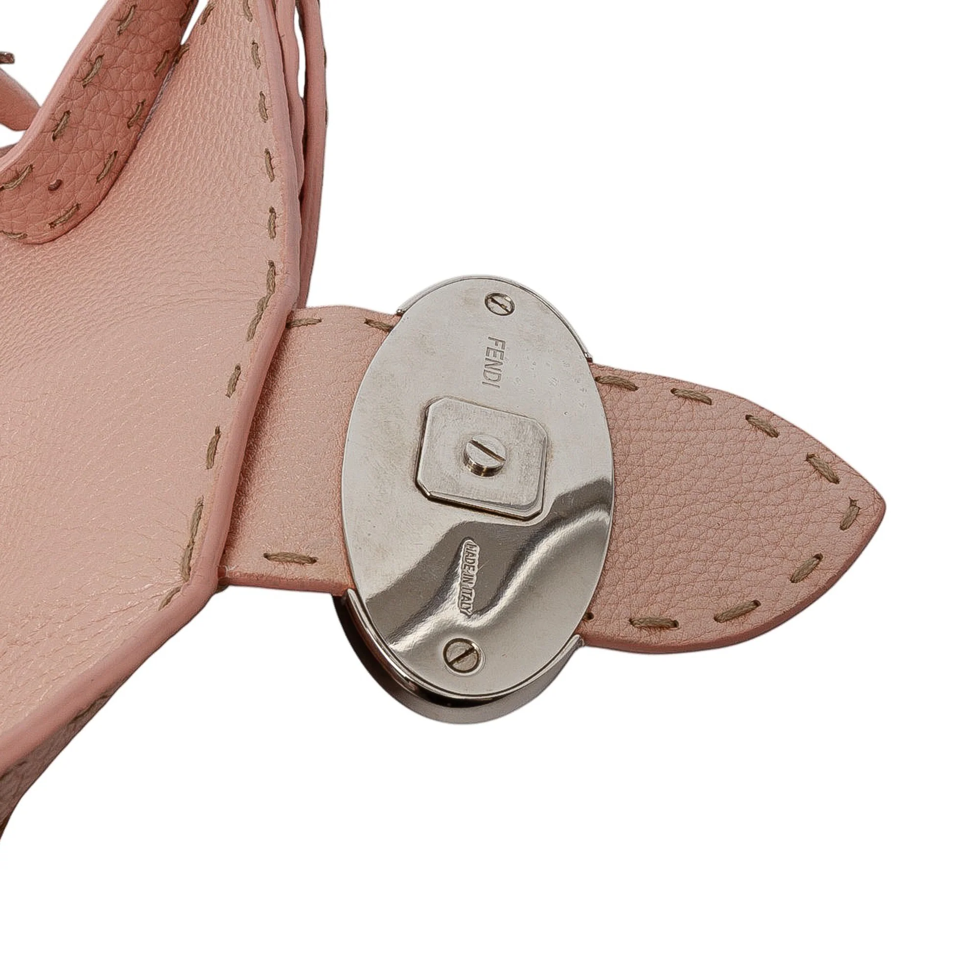 Fendi | Pre-Owned Leather Selleria Shoulder Bag | Pink - Image 6