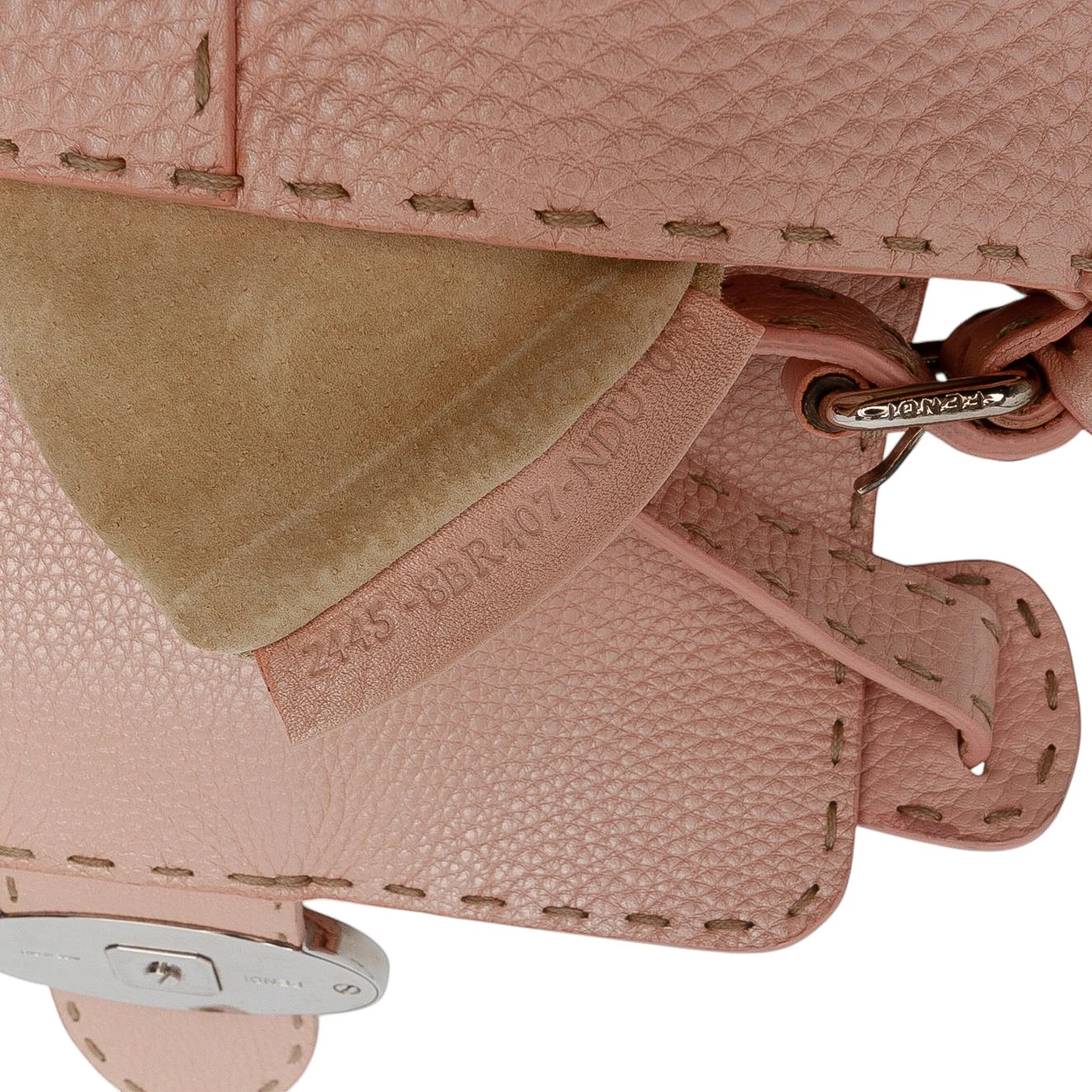 Fendi | Pre-Owned Leather Selleria Shoulder Bag | Pink - Image 7