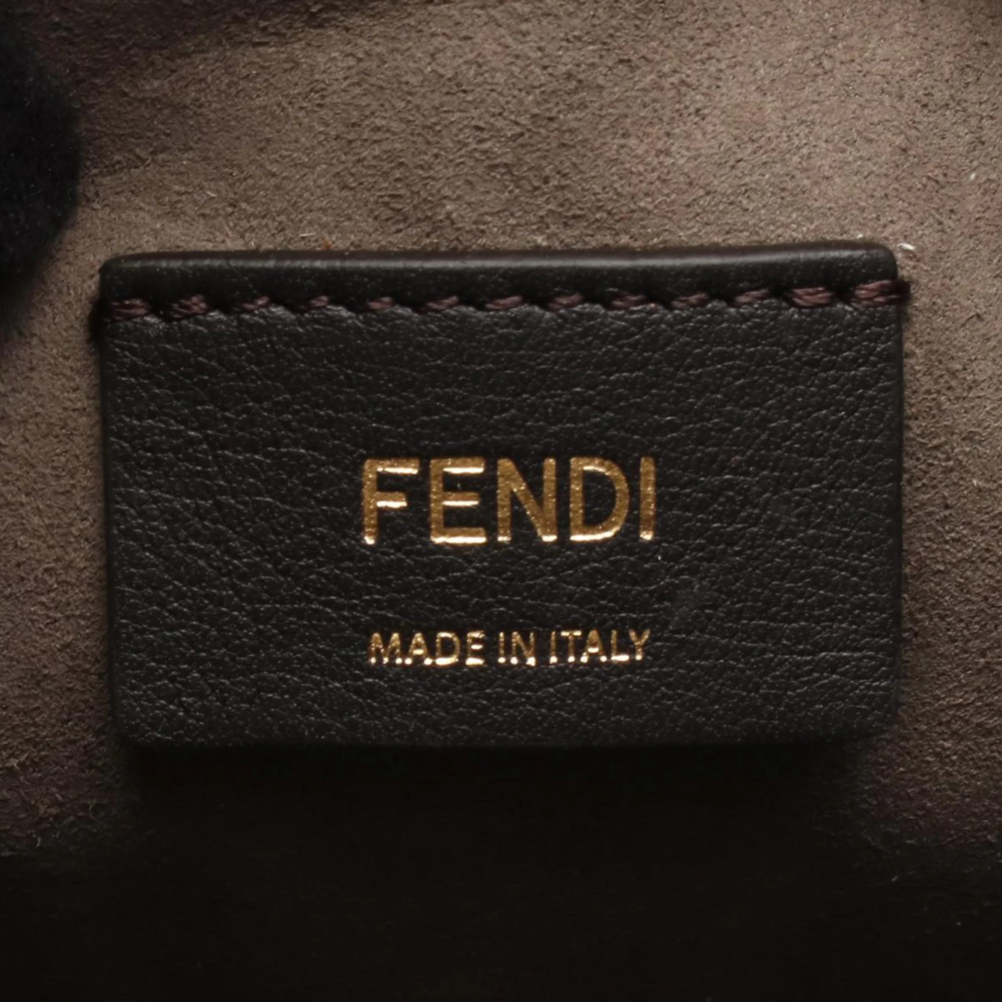 Fendi | Pre-Owned Mini Zucca Embossed Leather Mon Tresor Bucket Bag | Brown - Image 4