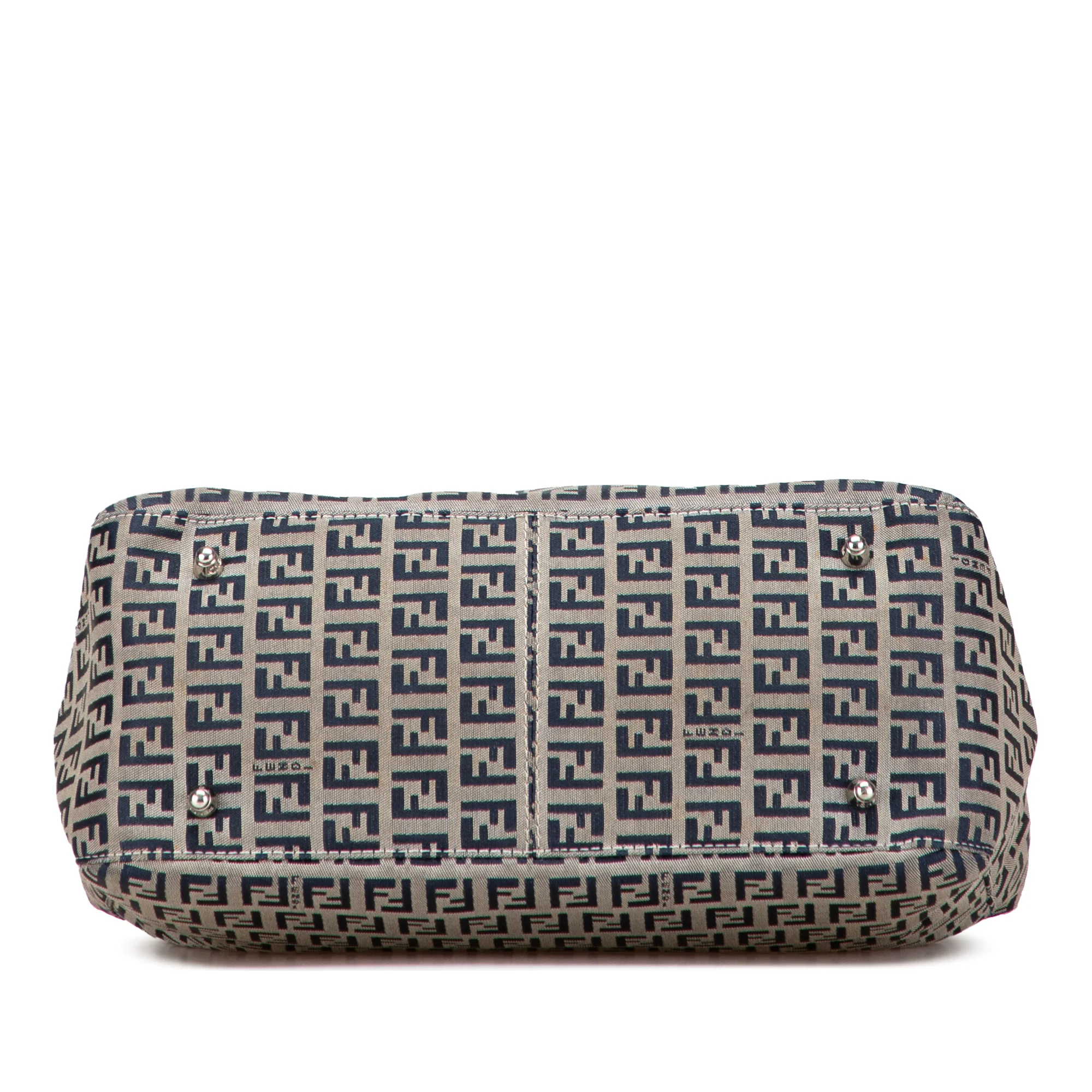 Fendi | Pre-Owned Small Zucchino Canvas Twins Tote | Gray - Image 5