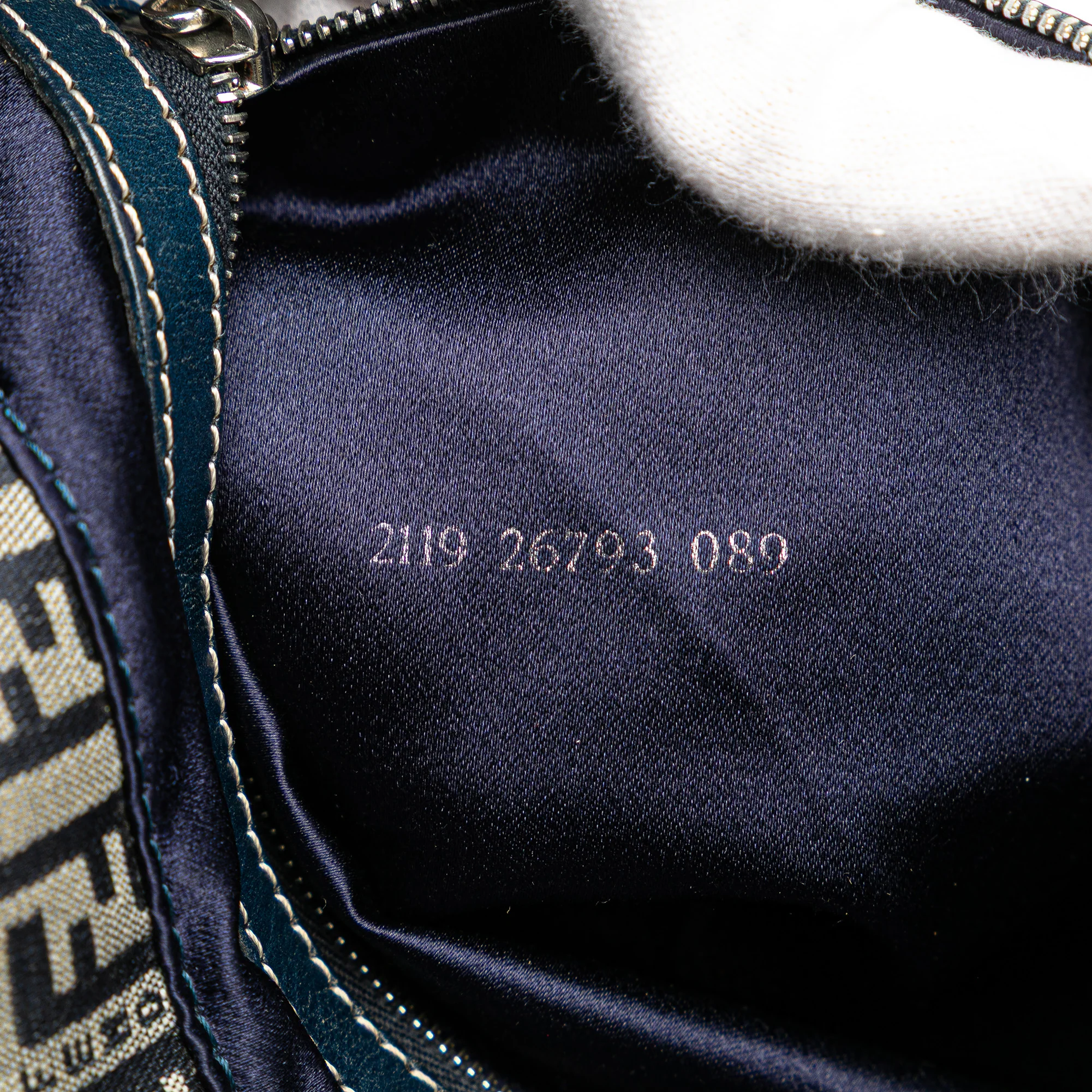 Fendi | Pre-Owned Small Zucchino Canvas Twins Tote | Gray - Image 8