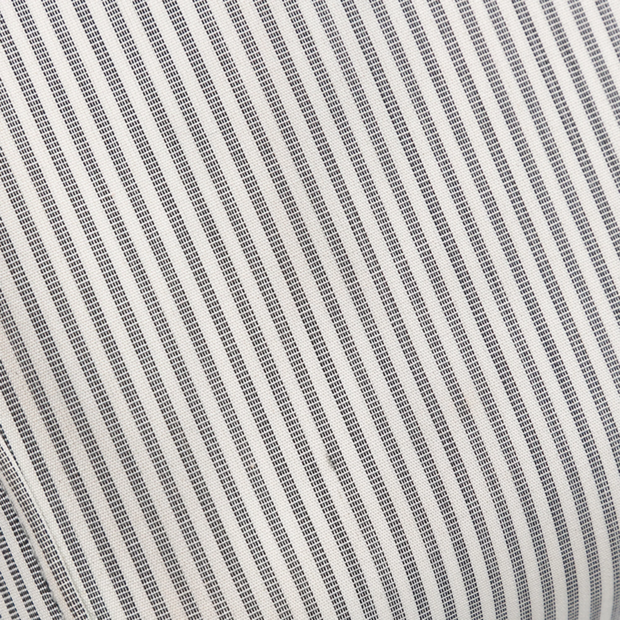 Fendi | Pre-Owned Striped Jersey Baguette Satchel | White - Image 8
