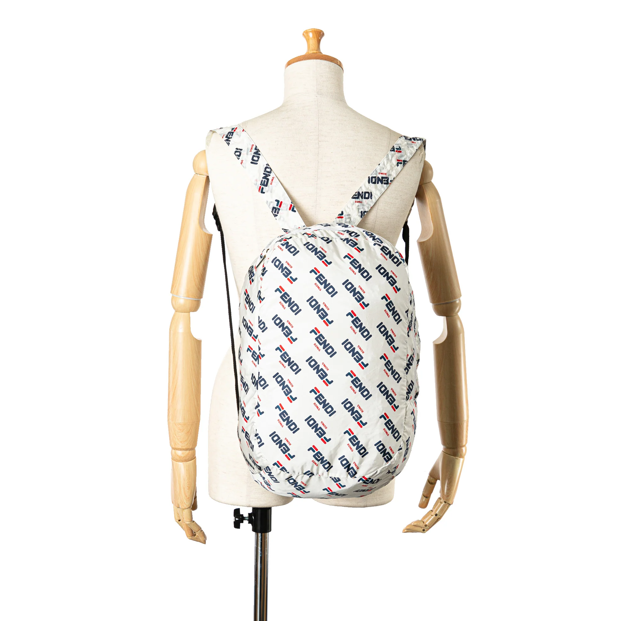 Fendi | Pre-Owned x Fila Mania Packable Backpack | White - Image 2
