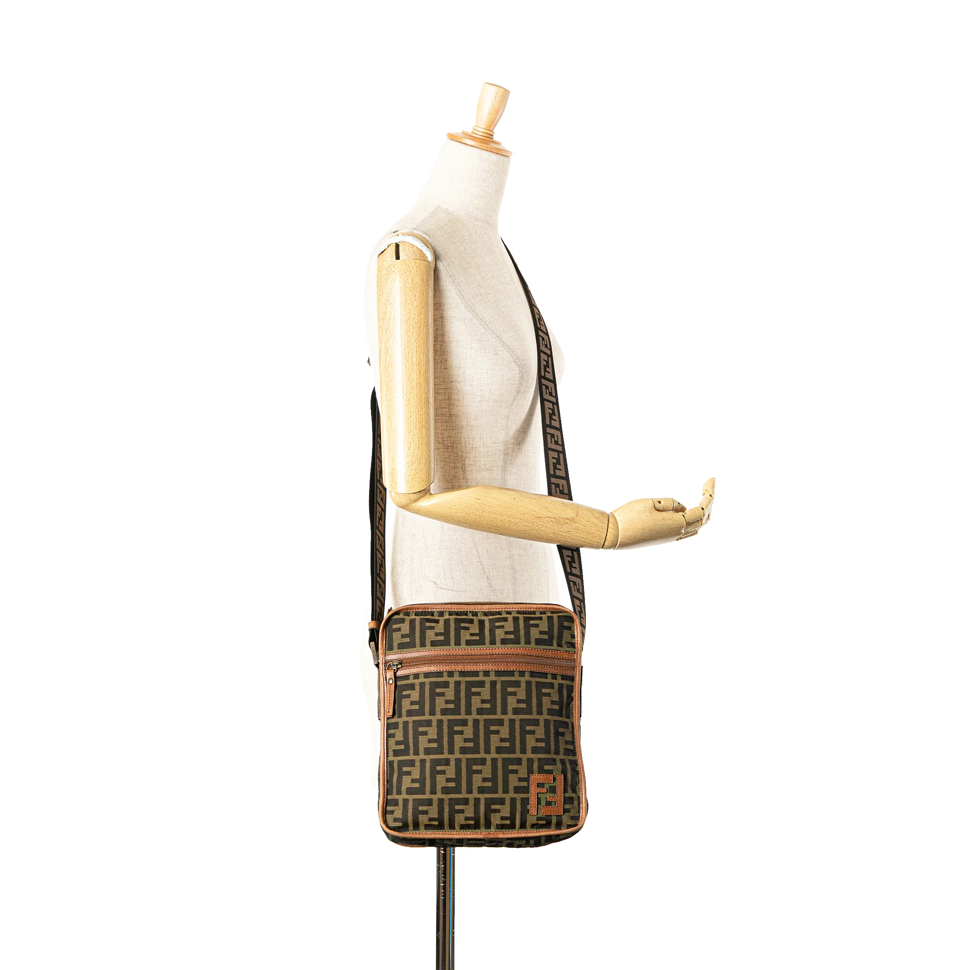 Fendi | Pre-Owned Zucca Canvas Crossbody | Brown - Image 3