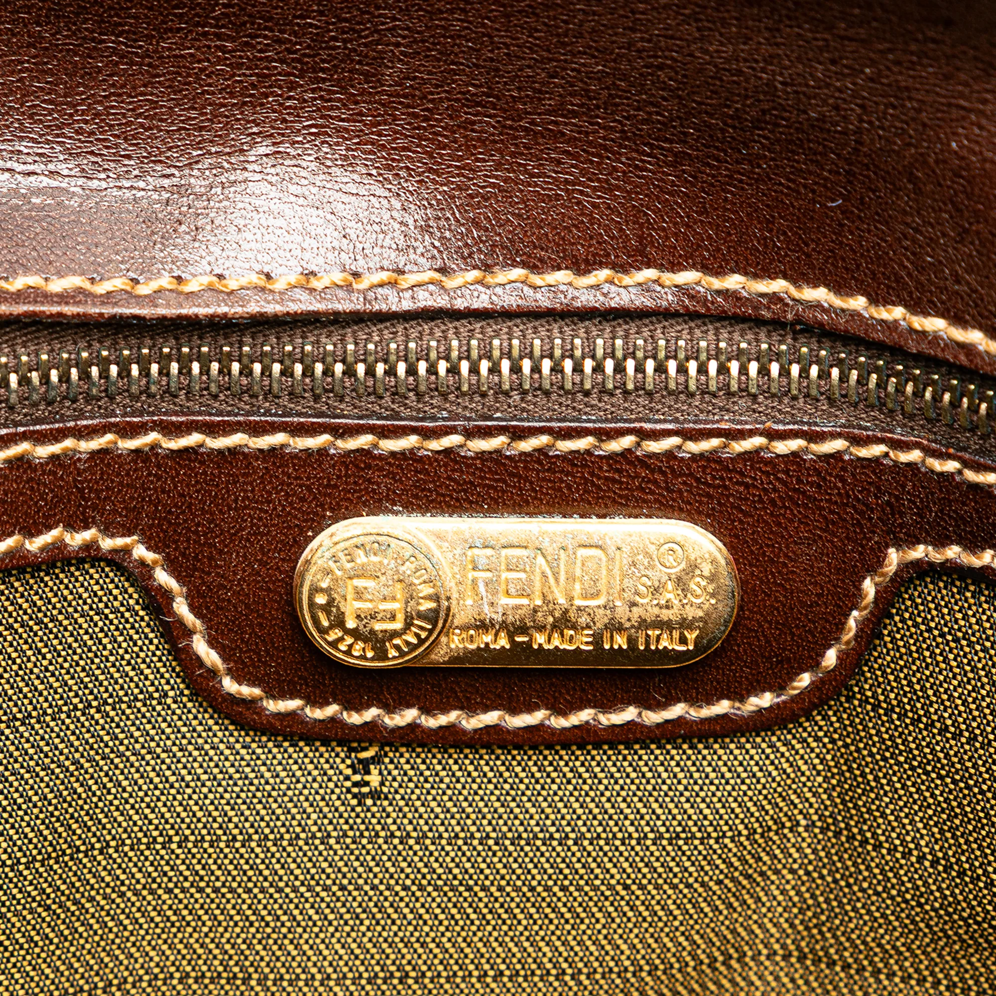 Fendi | Pre-Owned Zucca Canvas Handbag | Brown - Image 10