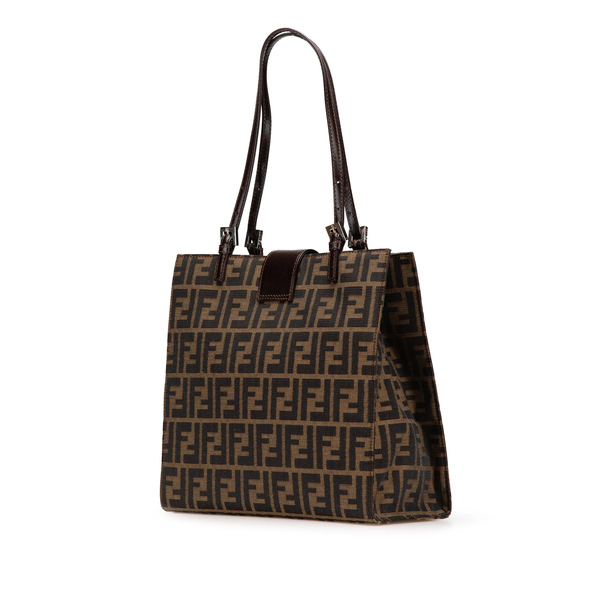 Fendi | Pre-Owned Zucca Canvas Tote | Brown/Dark Brown - Image 6