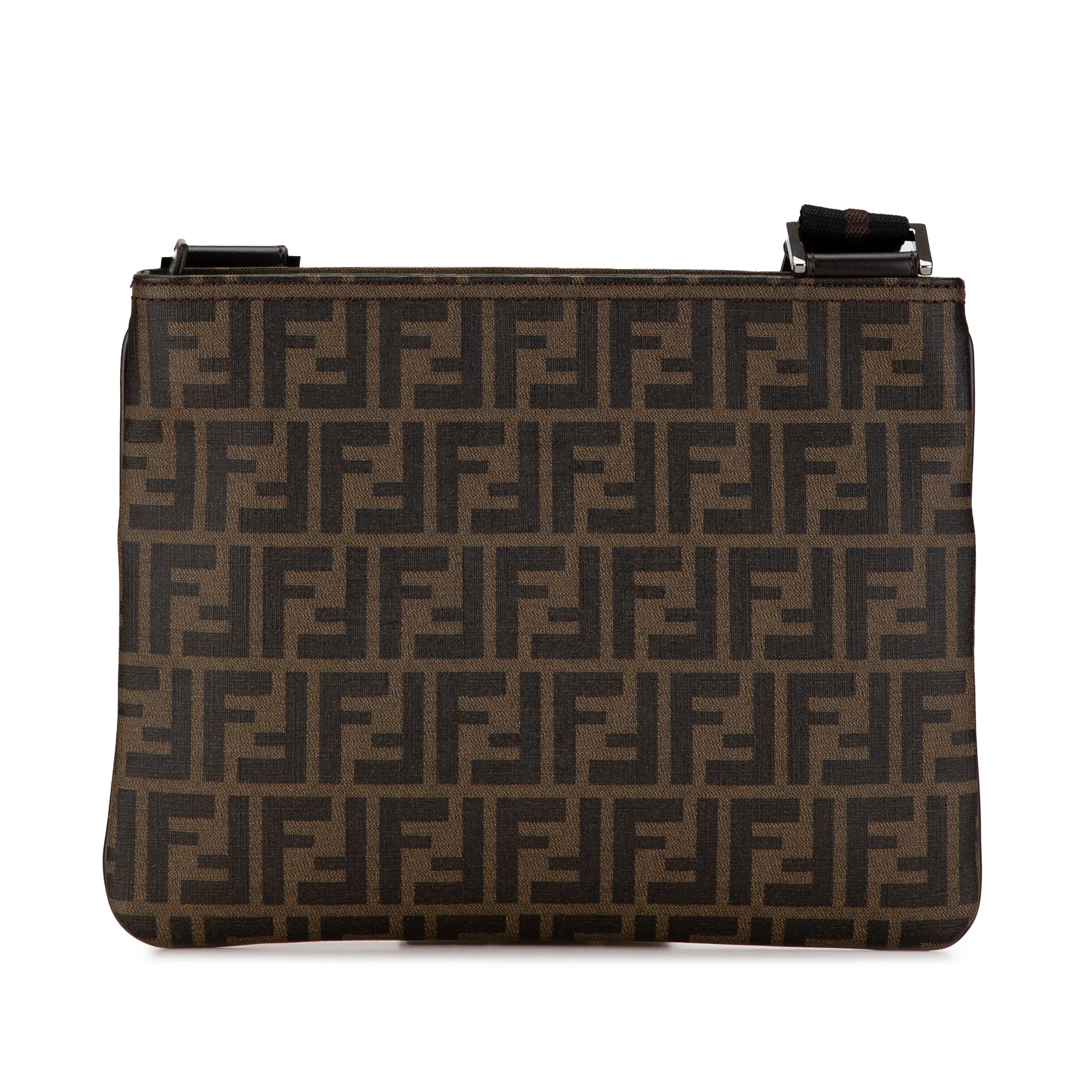 Fendi | Pre-Owned Zucca Coated Canvas Crossbody | Brown - Image 4