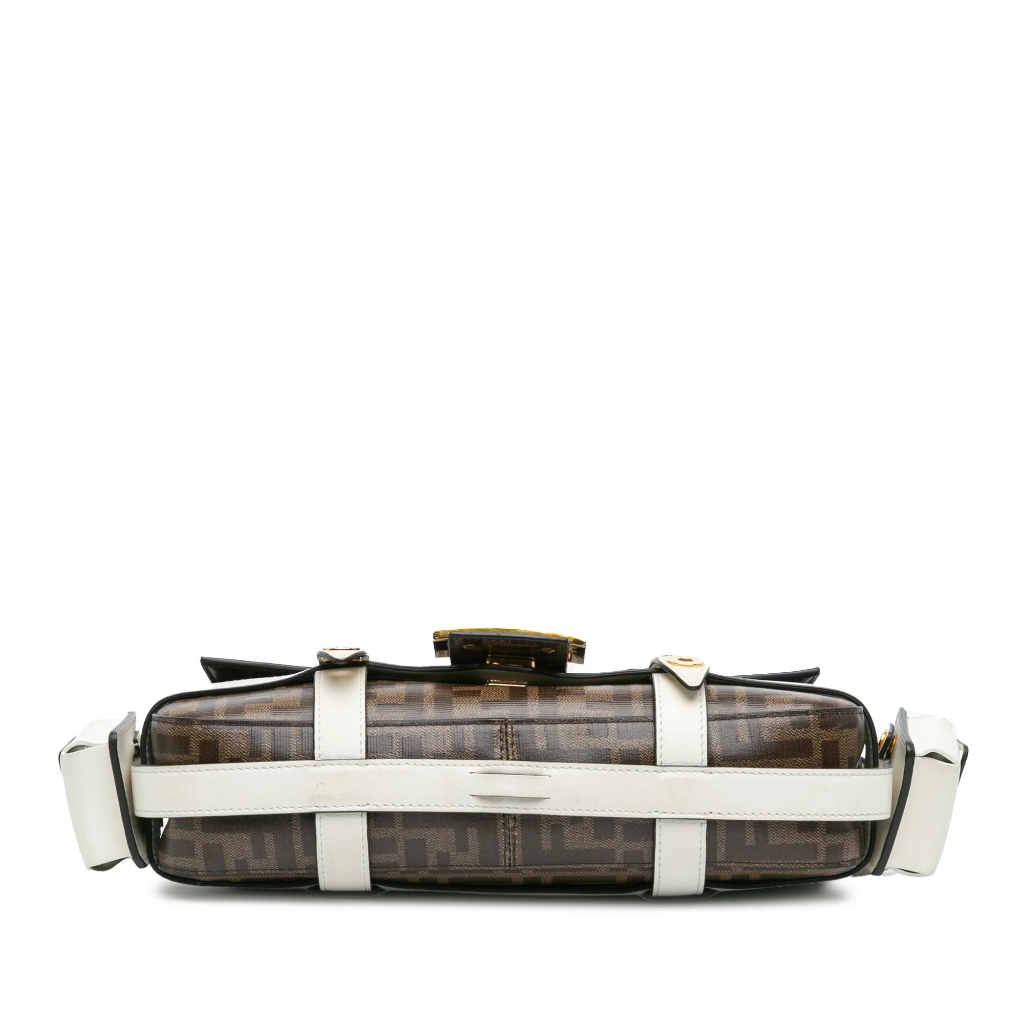Fendi | Pre-Owned Zucca Glazed Fabric Cage Baguette Satchel - II | Brown - Image 7
