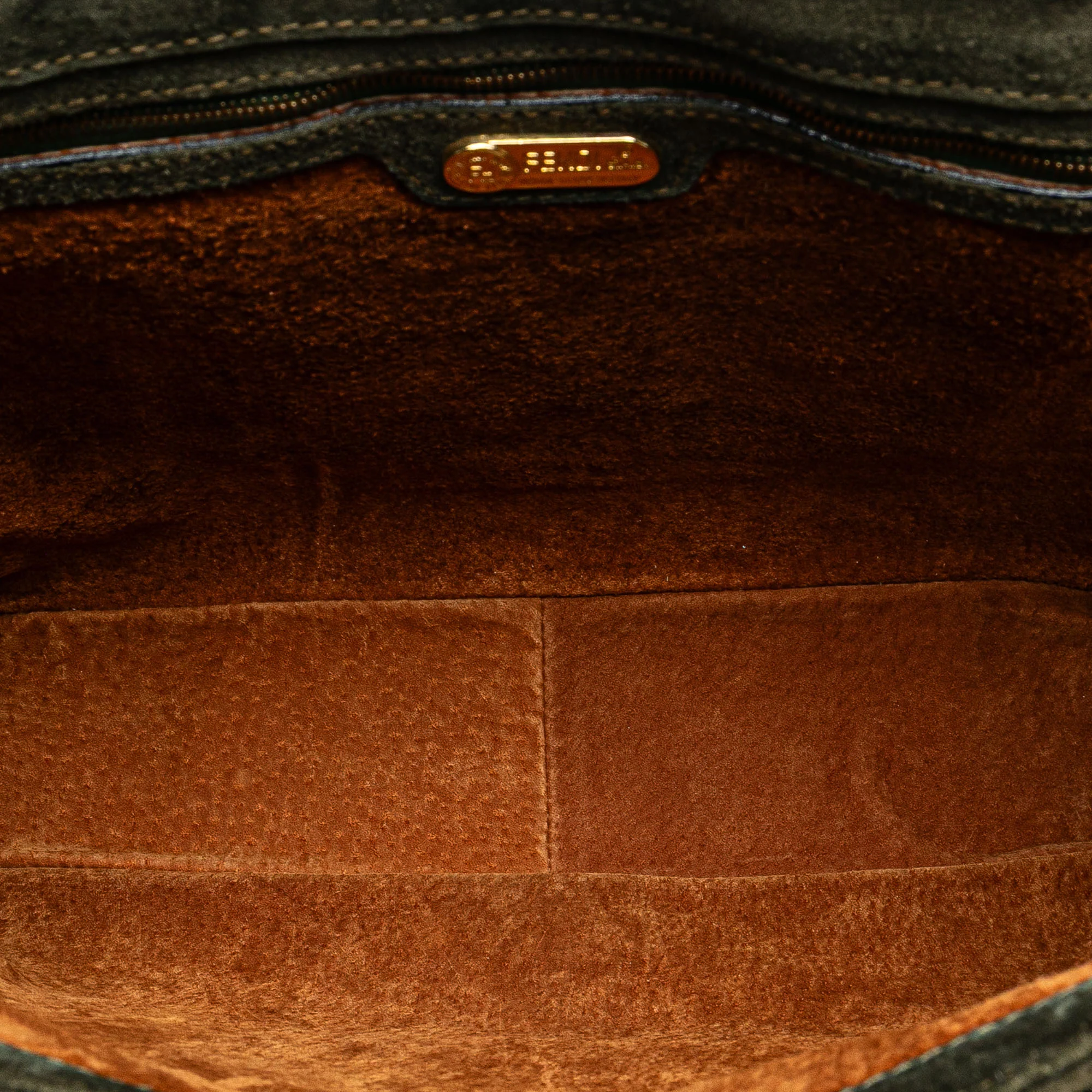 Fendi | Pre-Owned Zucca Suede Messenger Bag | Brown/Dark Khaki - Image 7